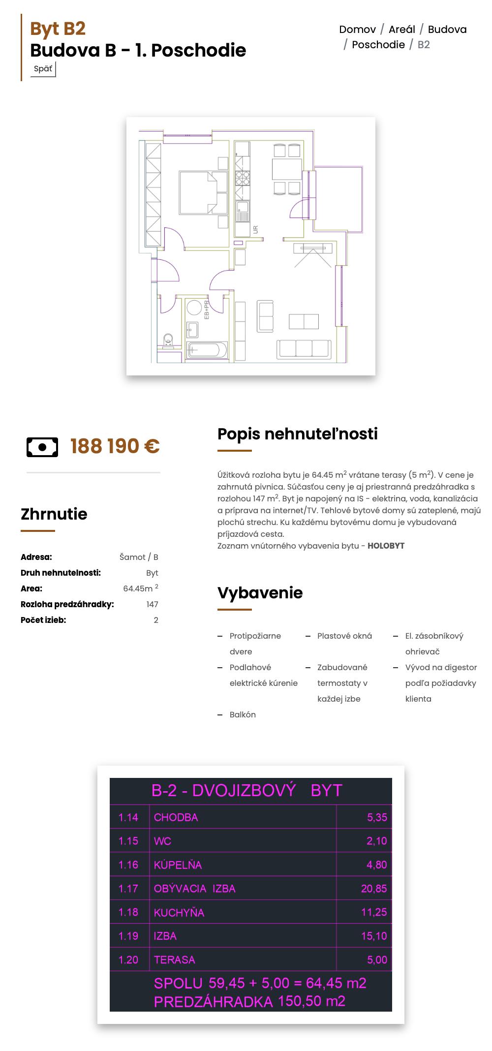 Šamot - B2 - Pôdorys