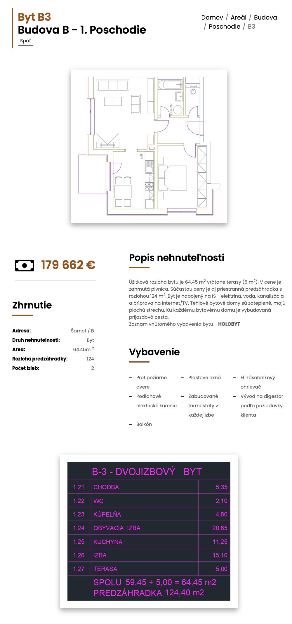 Šamot - B3 - Pôdorys