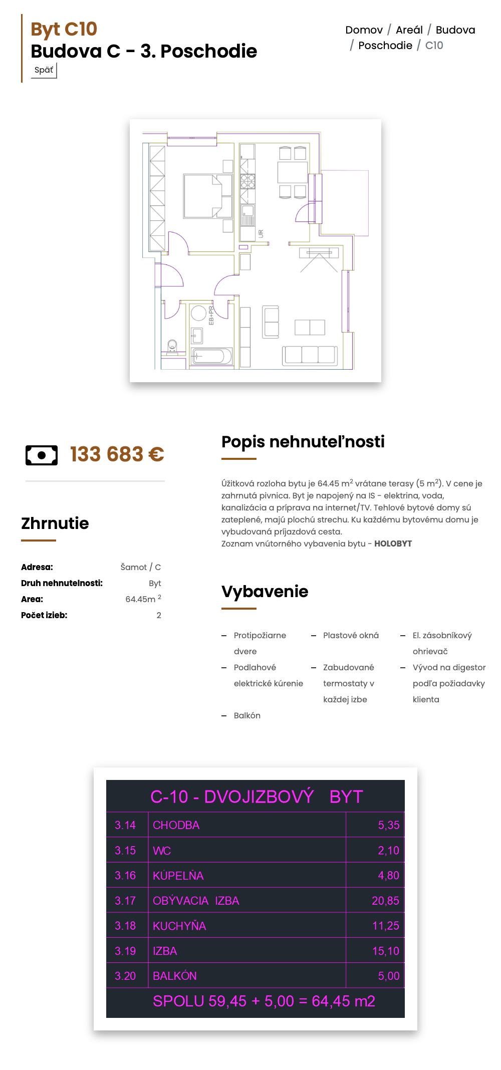 Šamot - C10 - Pôdorys