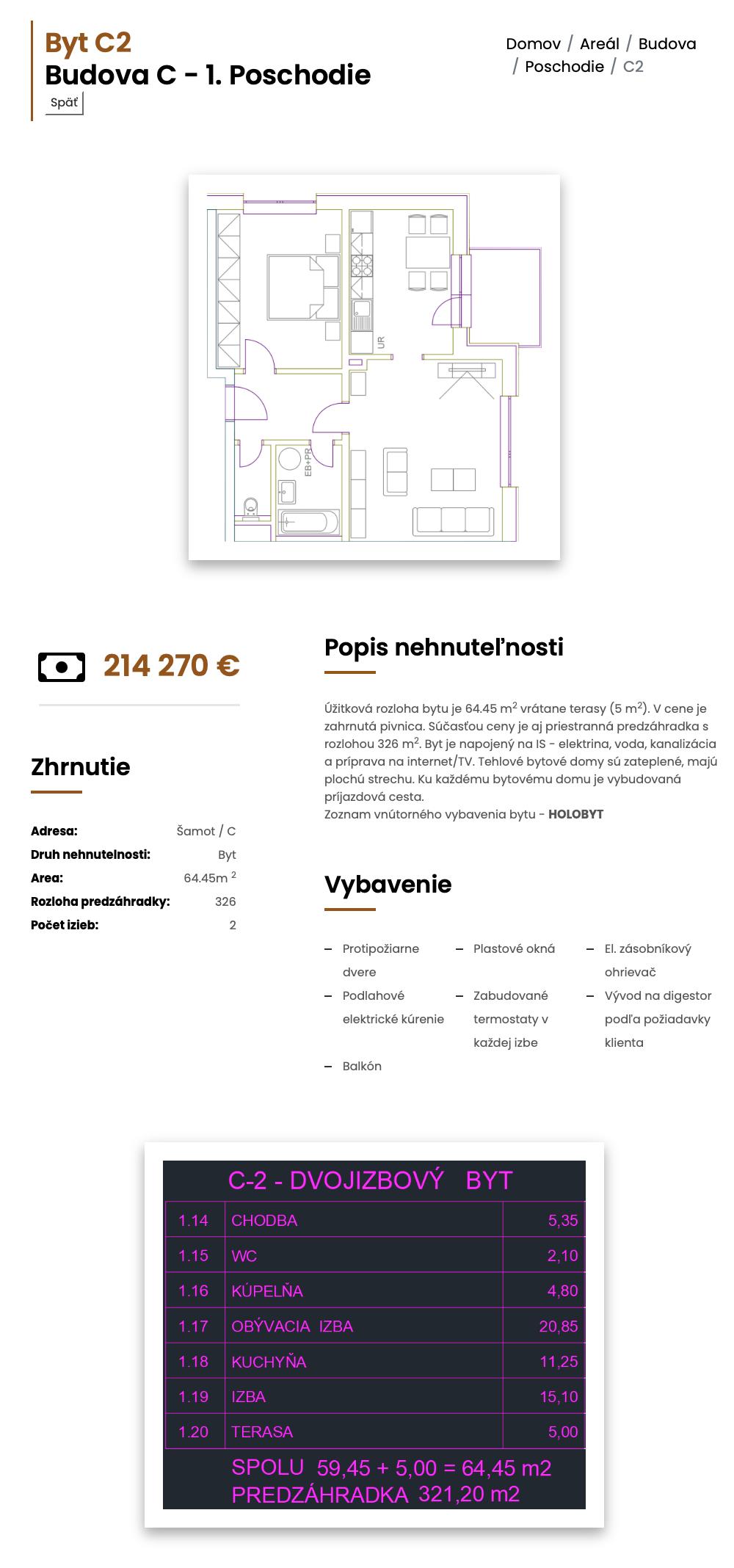 Šamot - C2 - Pôdorys