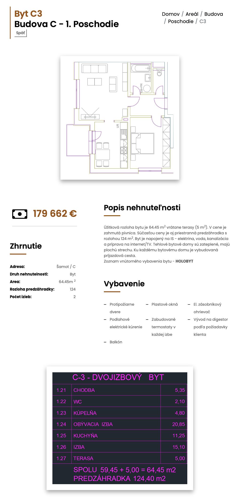 Šamot - C3 - Pôdorys