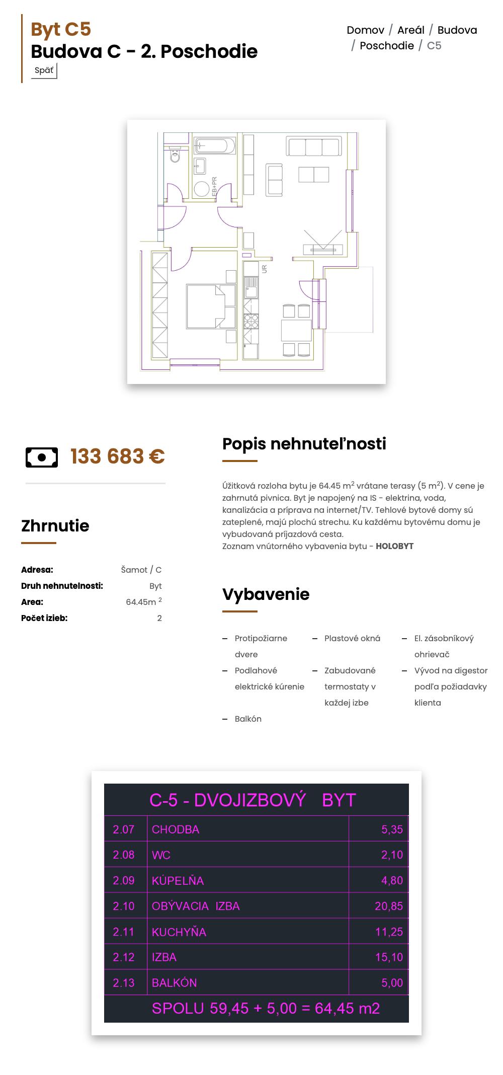 Šamot - C5 - Pôdorys
