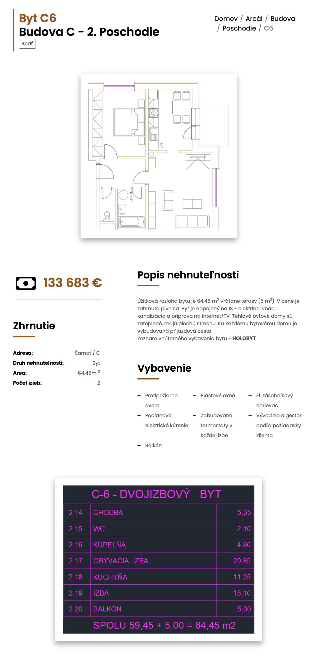 Šamot - C6 - Pôdorys