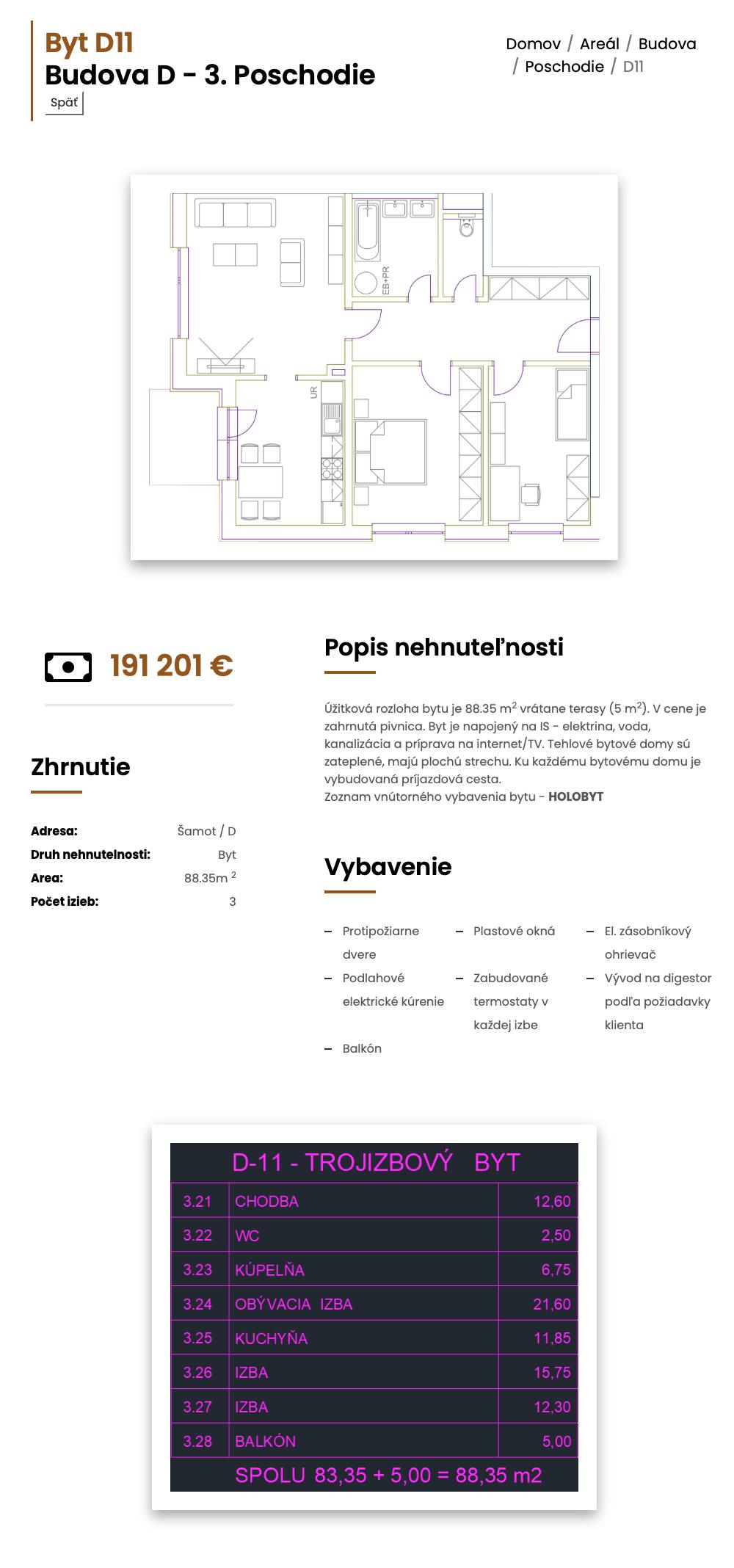 Šamot - D11 - Pôdorys