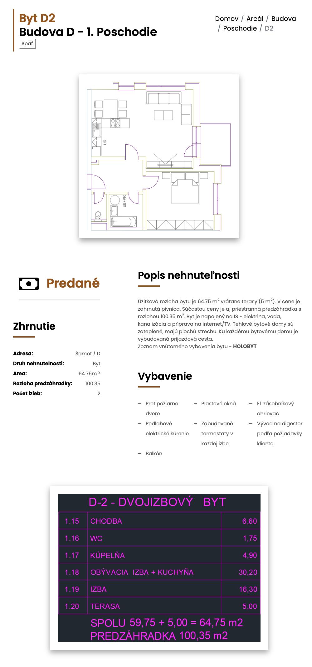 Šamot - D2 - Pôdorys