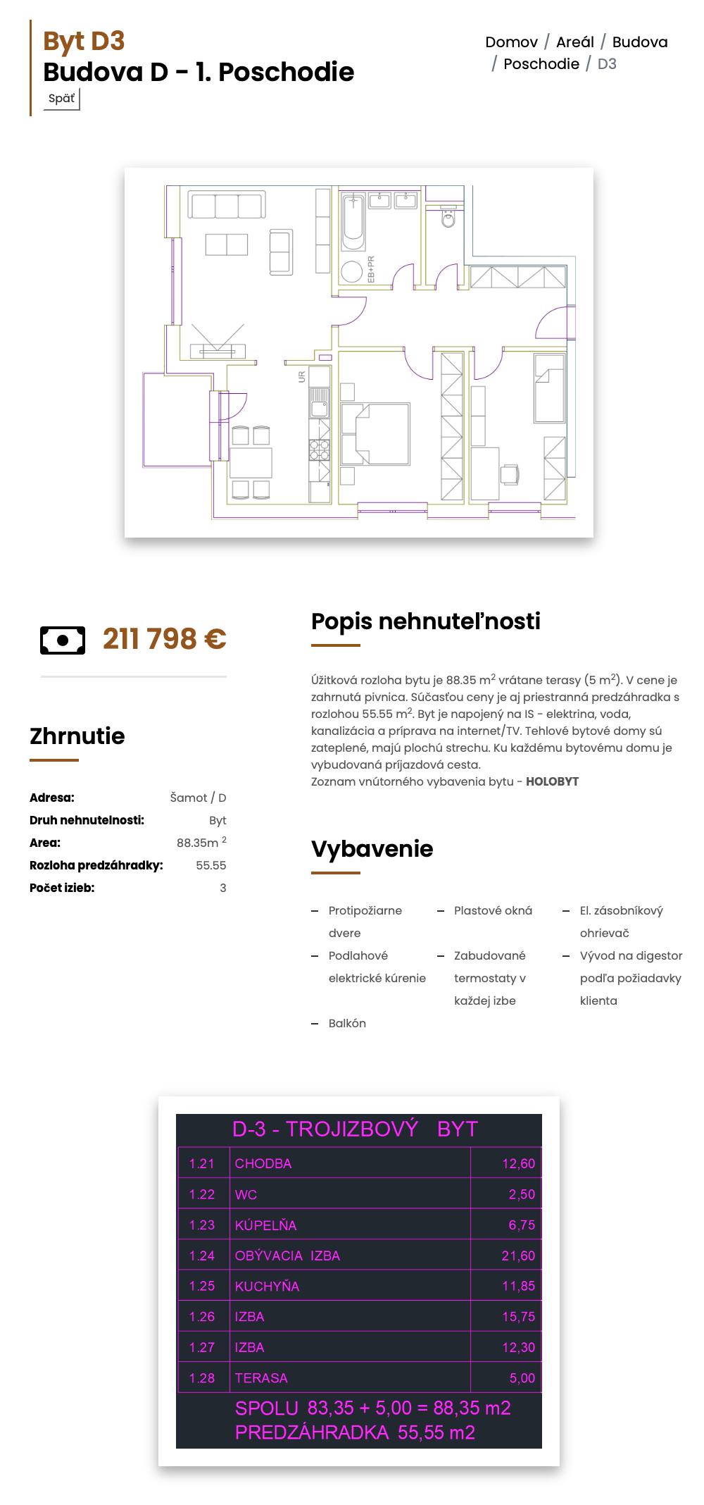 Šamot - D3 - Pôdorys