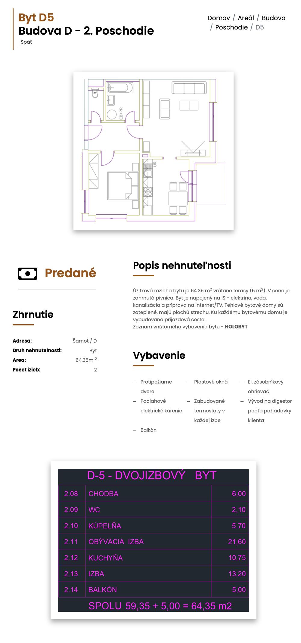 Šamot - D5 - Pôdorys