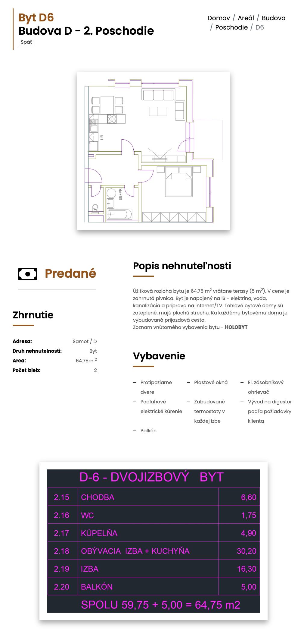 Šamot - D6 - Pôdorys