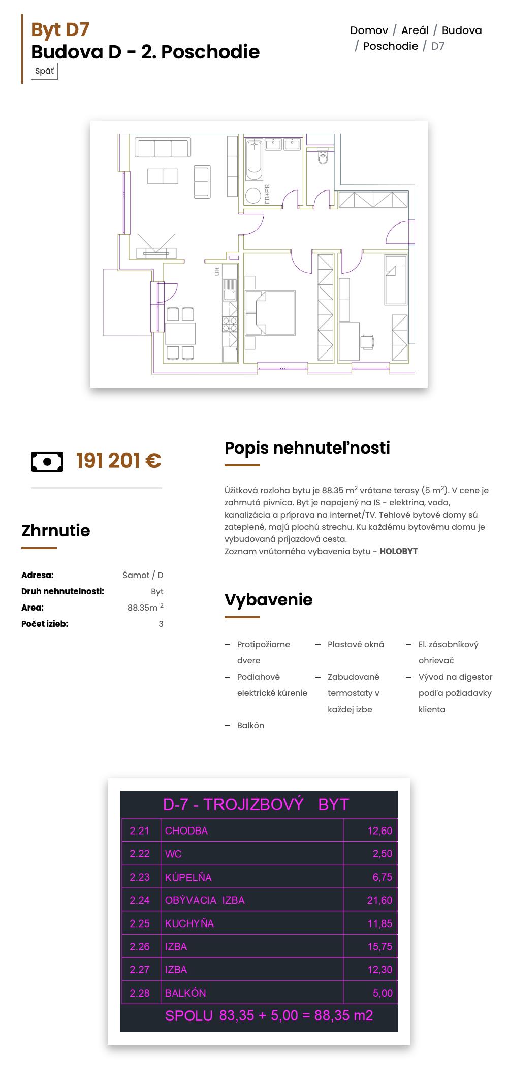 Šamot - D7 - Pôdorys
