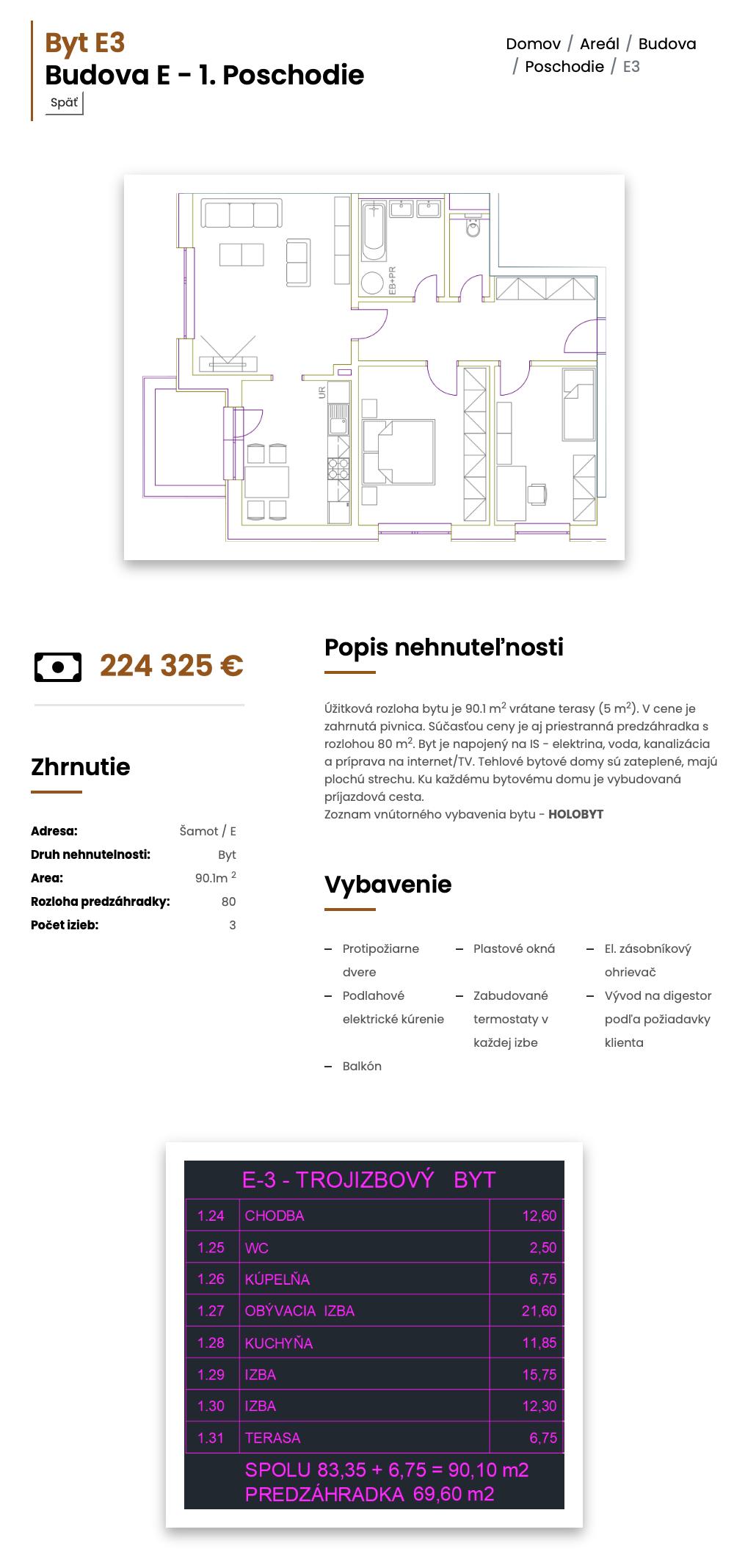 Šamot - E3 - Pôdorys