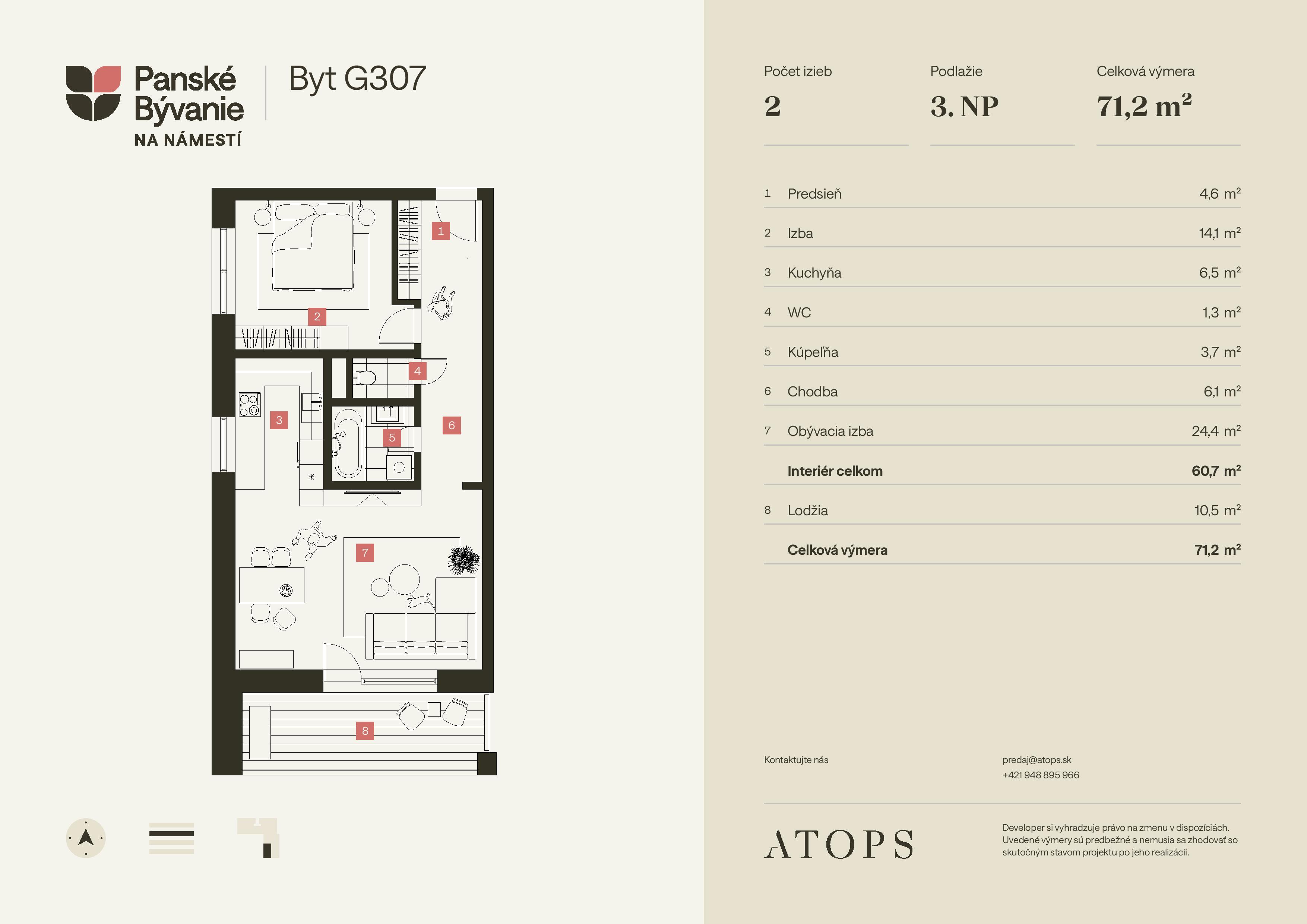 Panské Záhrady - G307 - Pôdorys