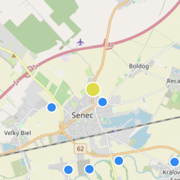 Nová Tehelňa - map
