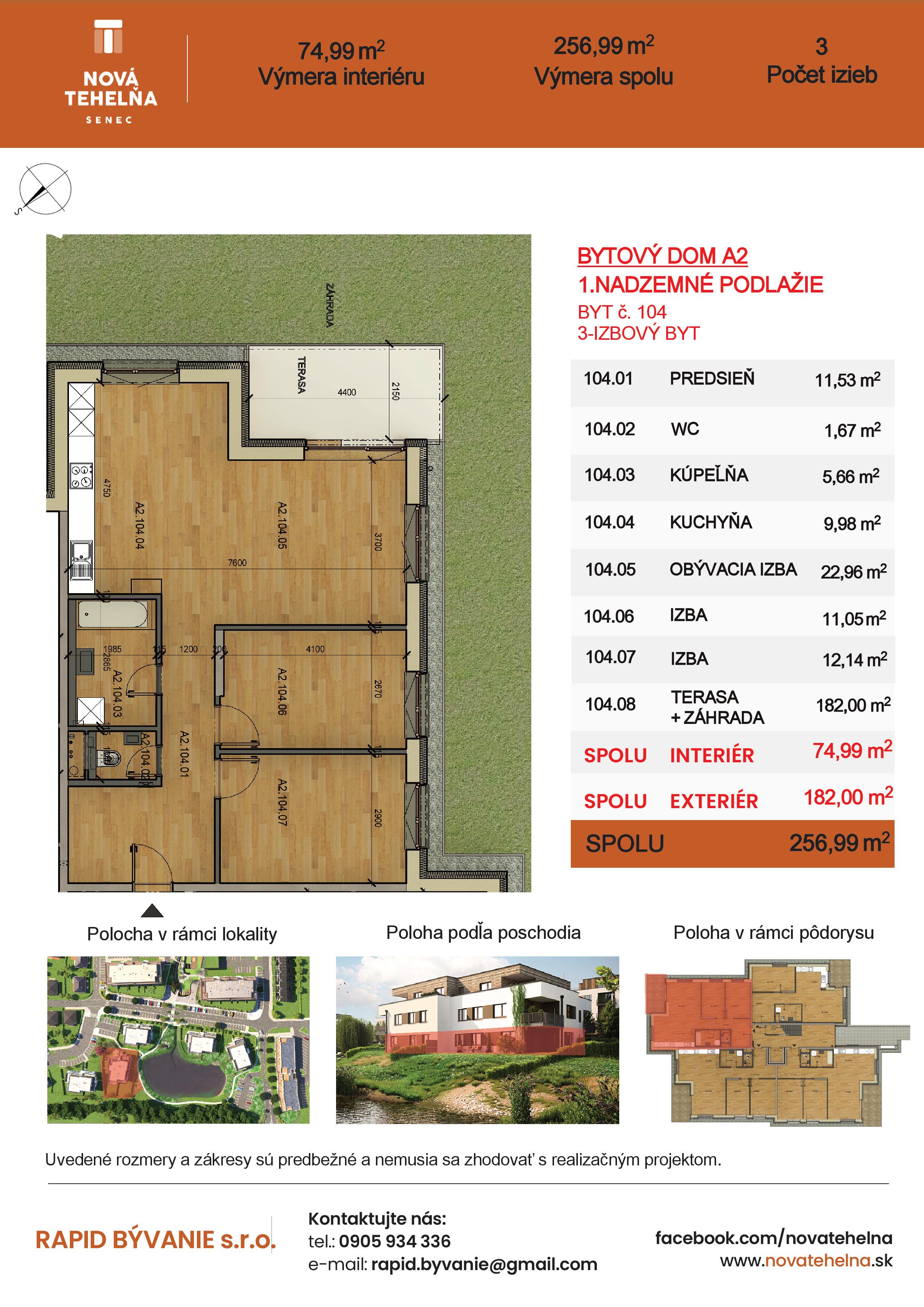 Nová Tehelňa - A2.104 - Pôdorys