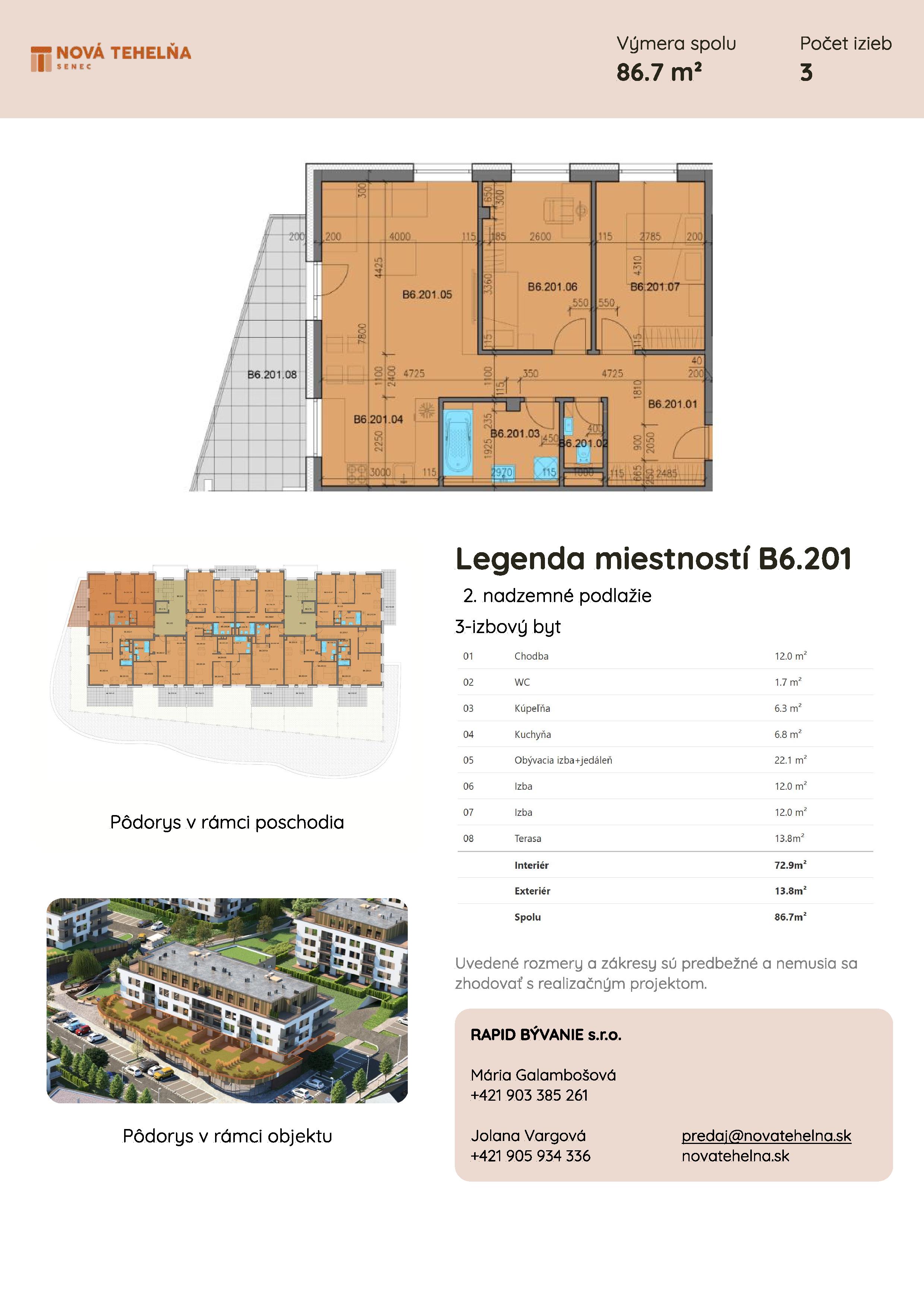 Nová Tehelňa - B6.201 - Pôdorys
