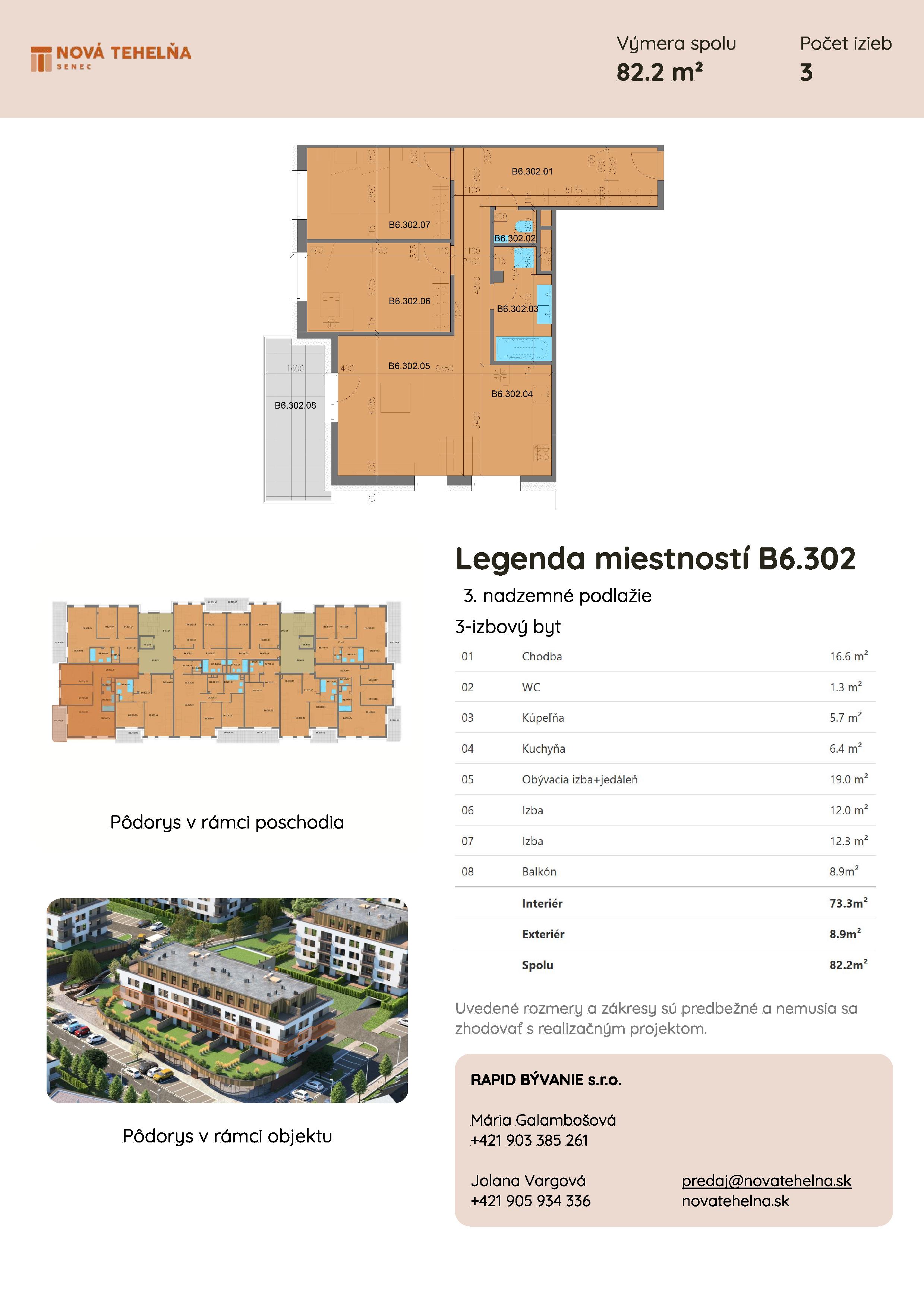 Nová Tehelňa - B6.302 - Pôdorys
