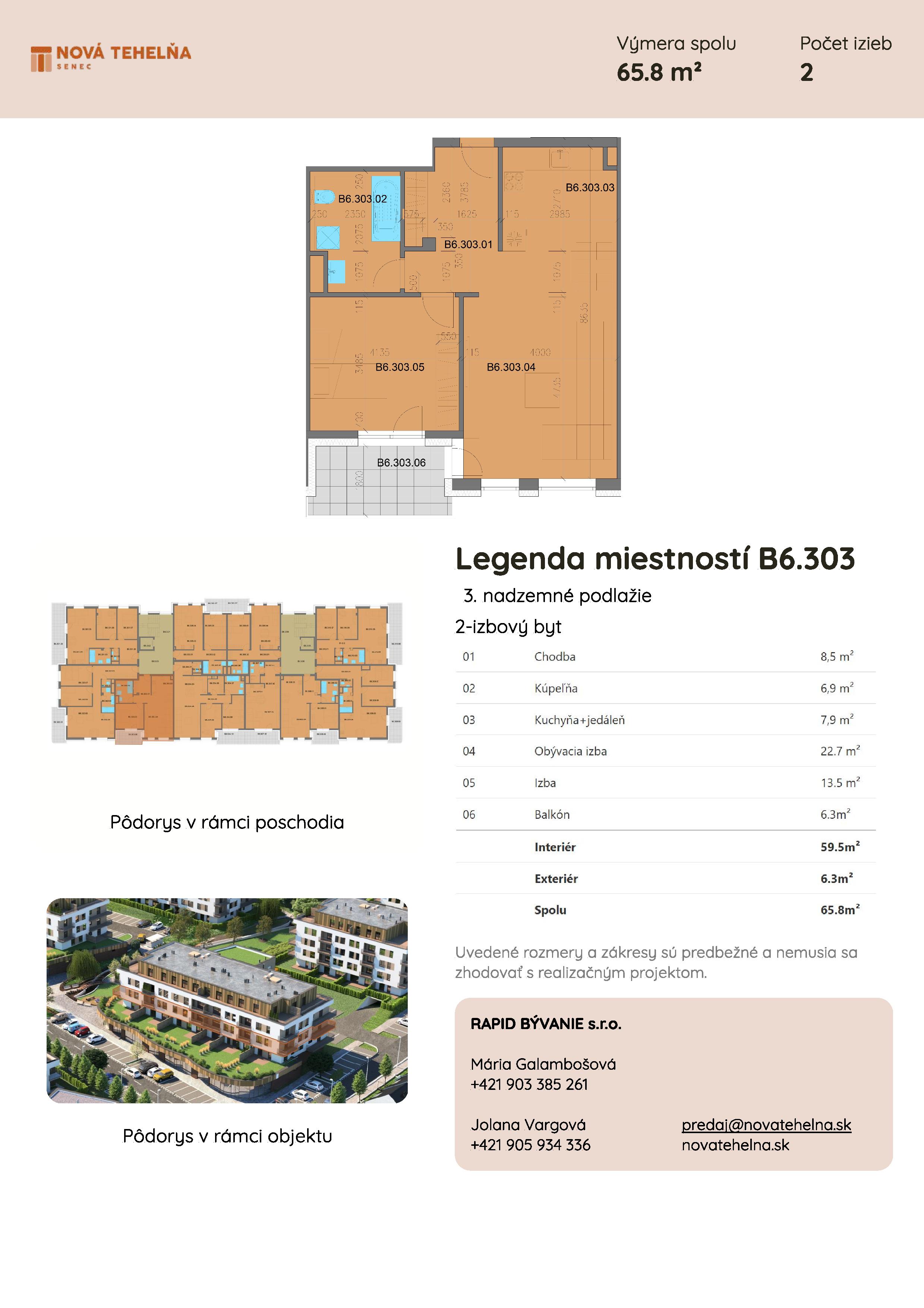 Nová Tehelňa - B6.303 - Pôdorys
