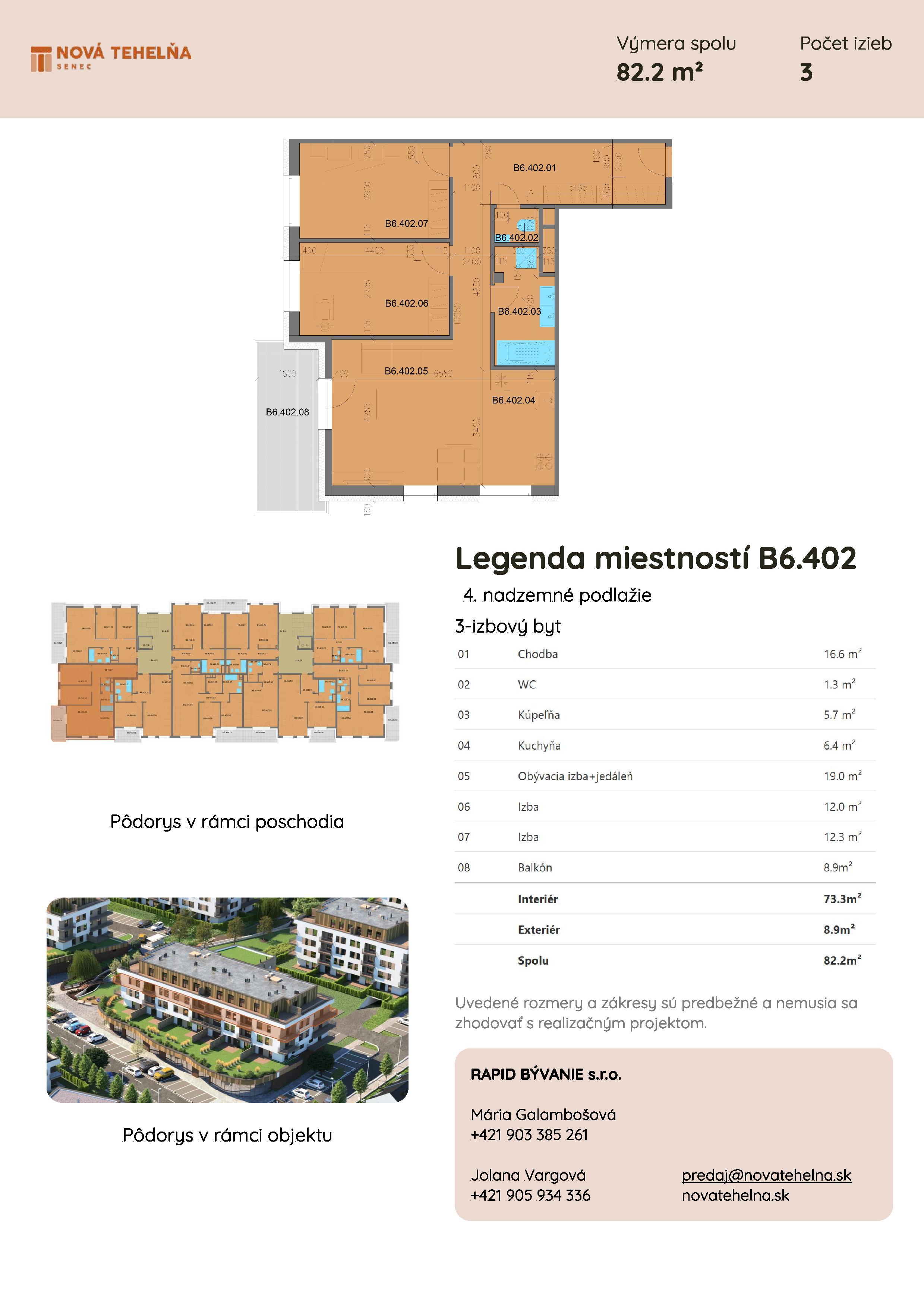 Nová Tehelňa - B6.402 - Pôdorys
