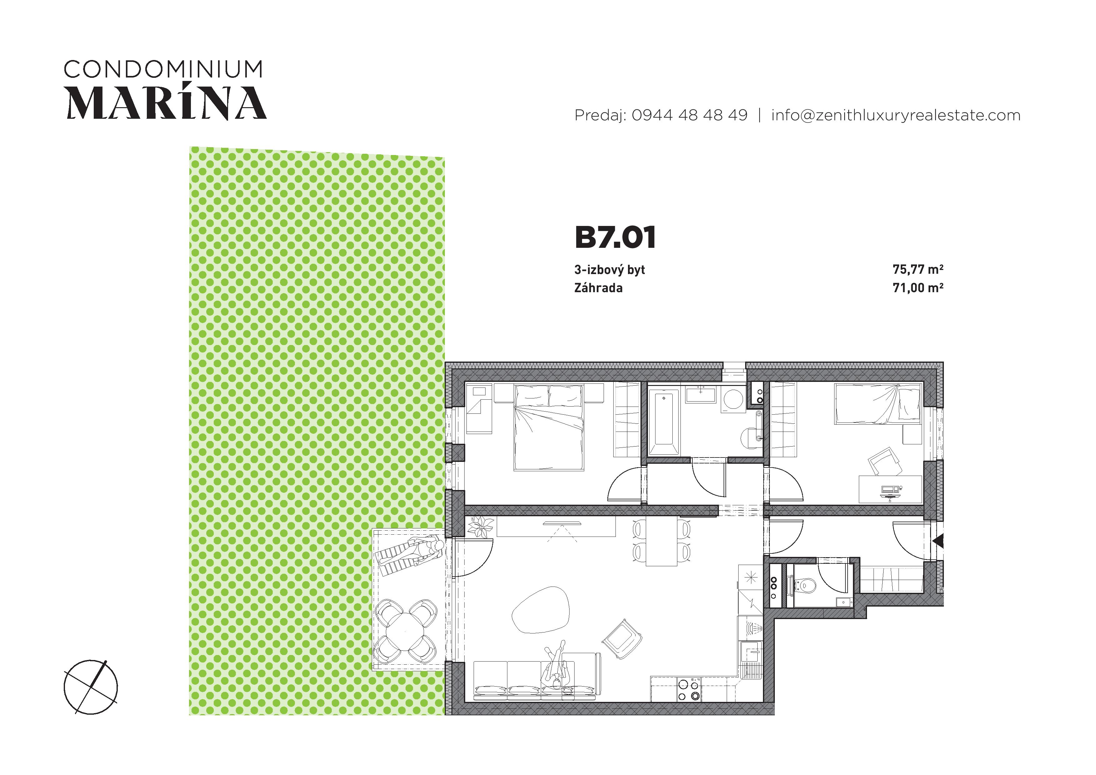 Condominium Marína - A1 - Pôdorys