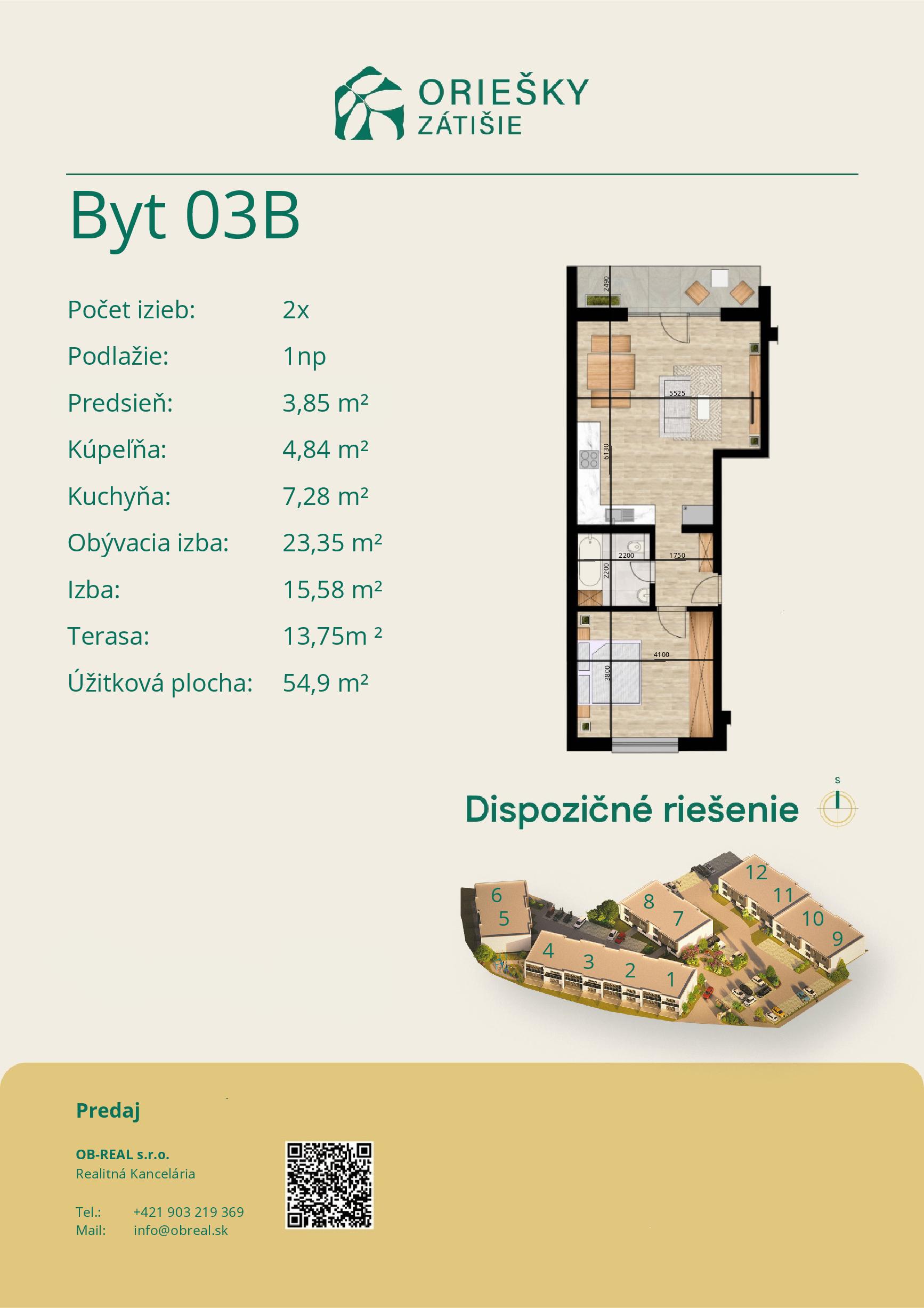 Oriešky Zátišie - 03A - Pôdorys