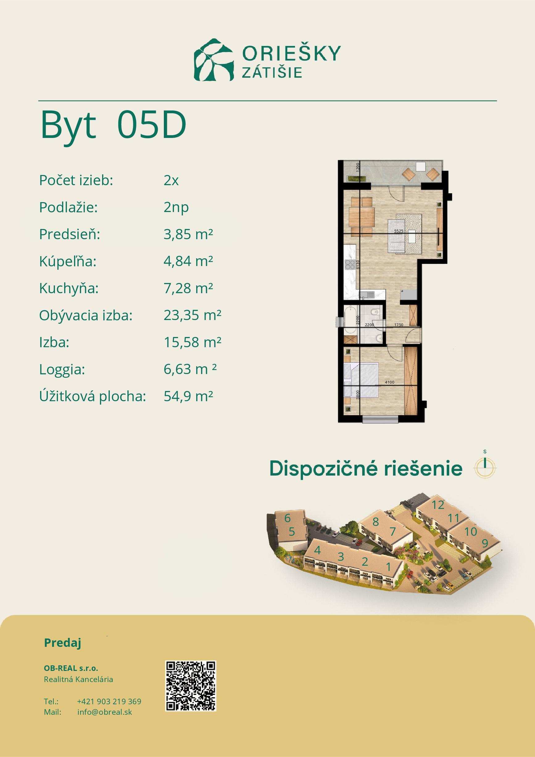 Oriešky Zátišie - 05C - Pôdorys