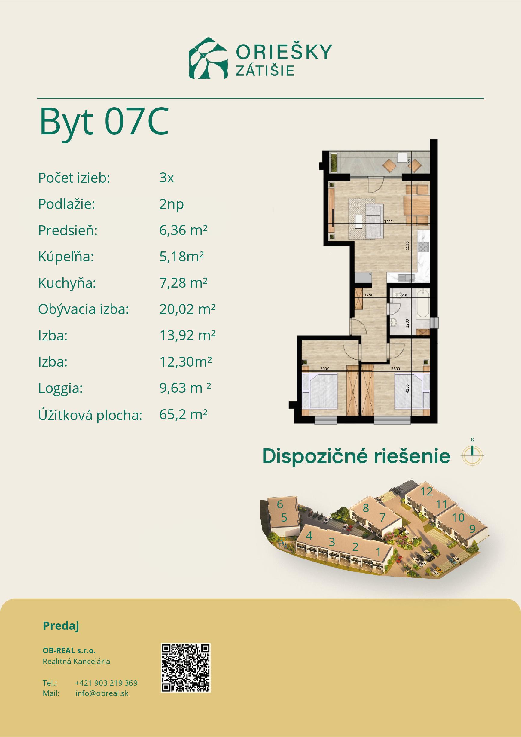 Oriešky Zátišie - 07D - Pôdorys