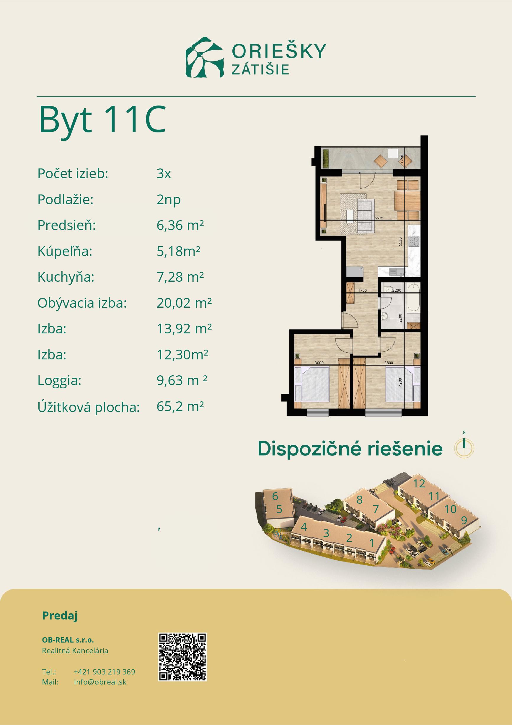 Oriešky Zátišie - 11D - Pôdorys