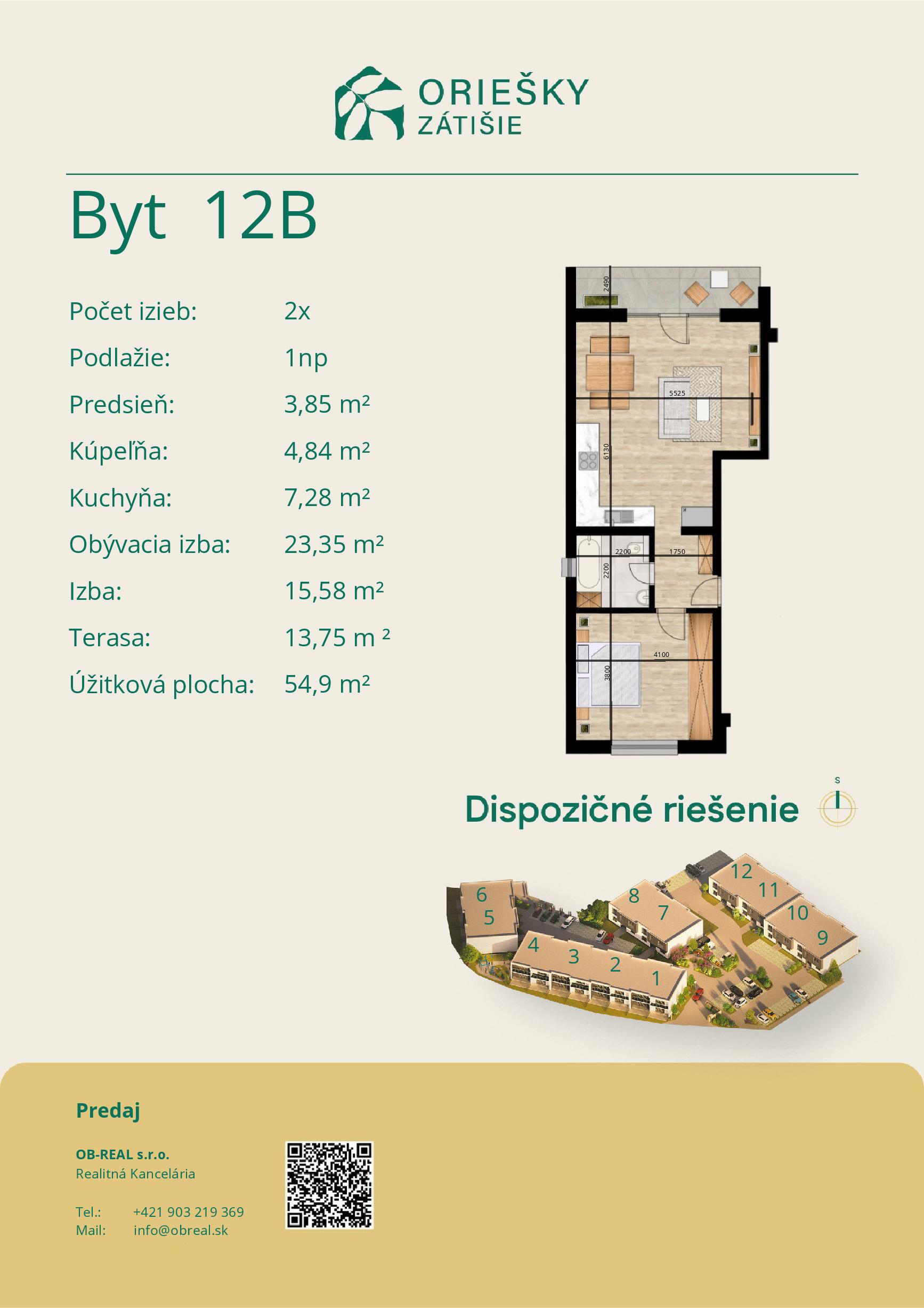 Oriešky Zátišie - 12A - Pôdorys