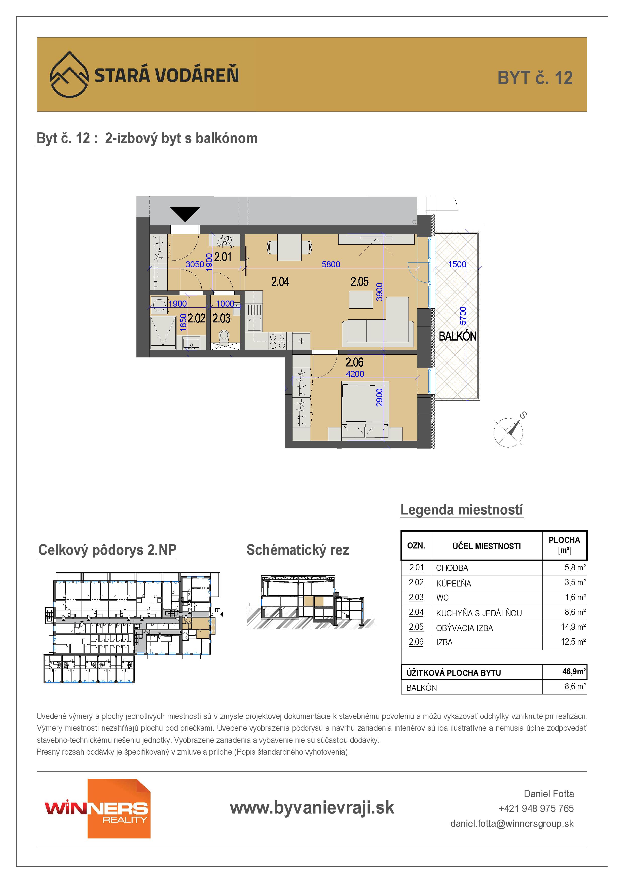 Stará Vodáreň - 12 - Pôdorys