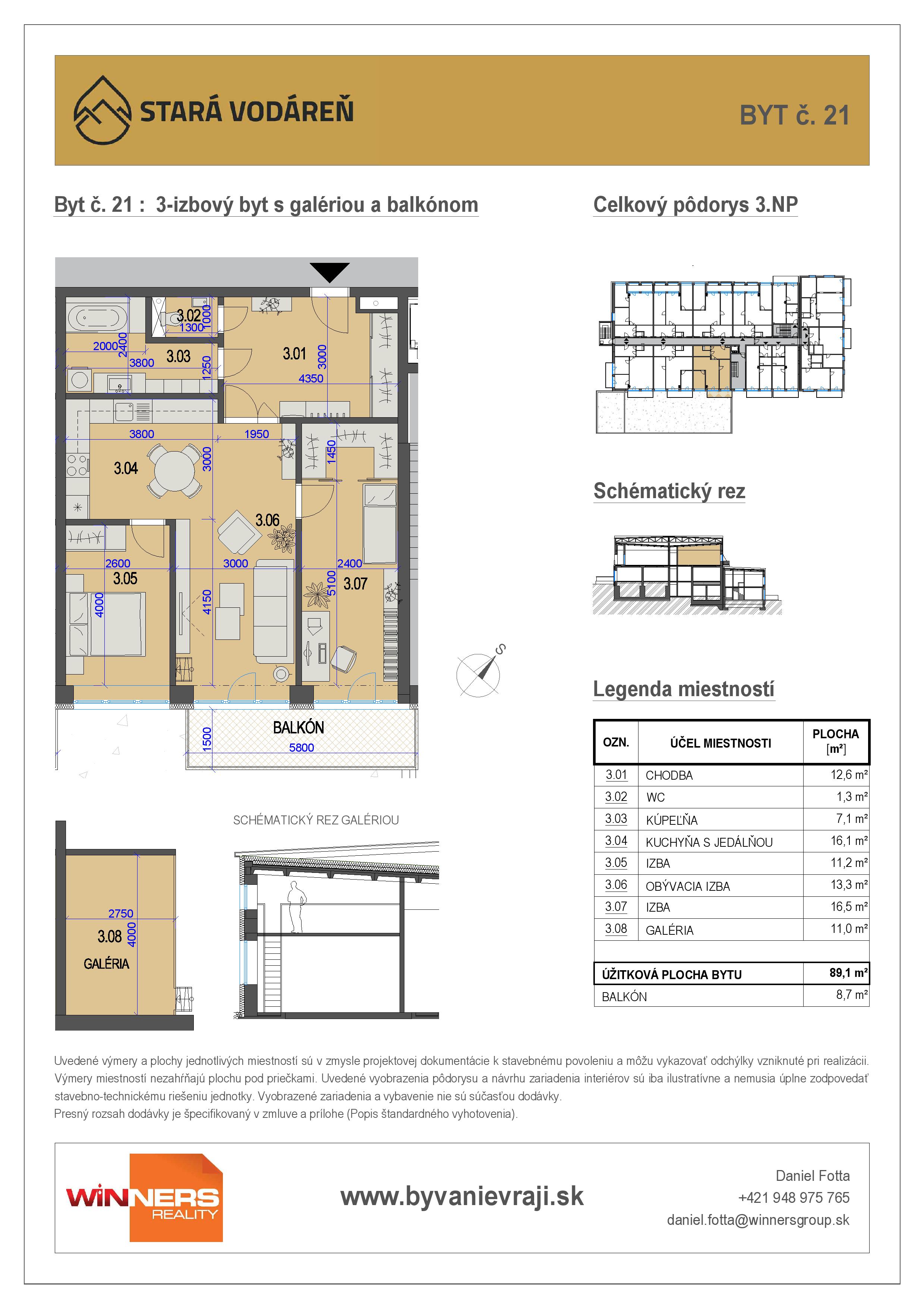 Stará Vodáreň - 21 - Pôdorys