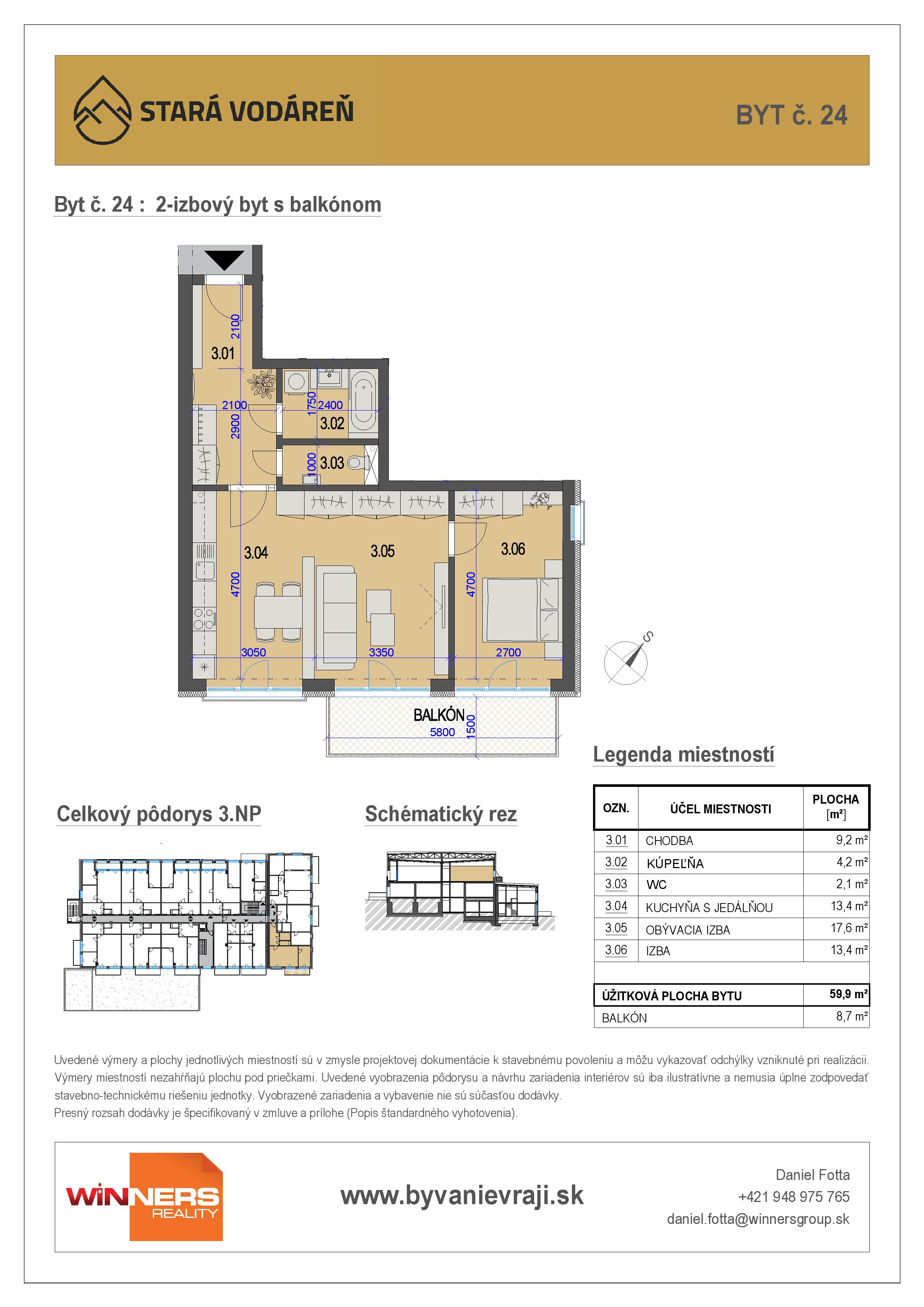 Stará Vodáreň - 24 - Pôdorys
