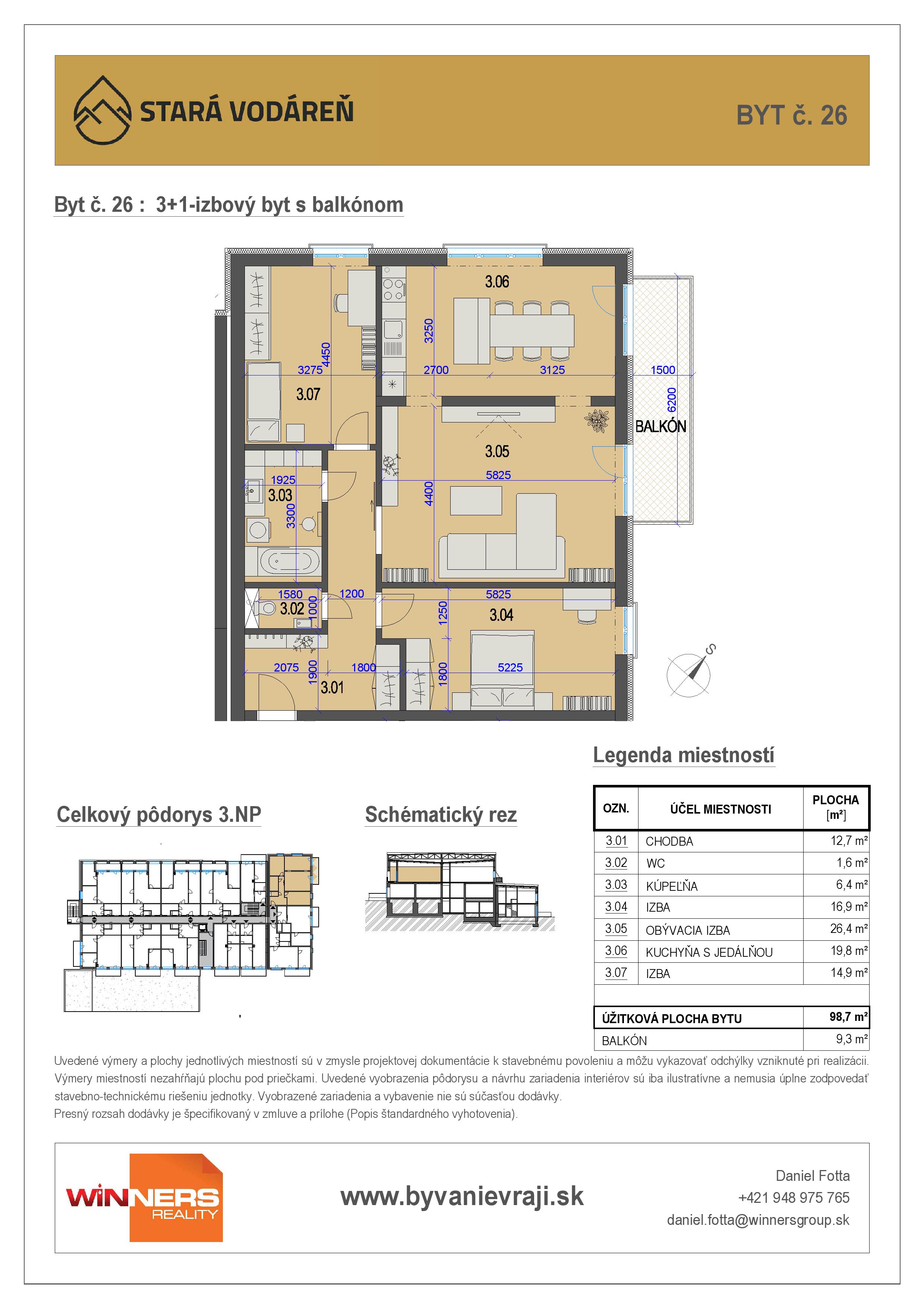 Stará Vodáreň - 26 - Pôdorys