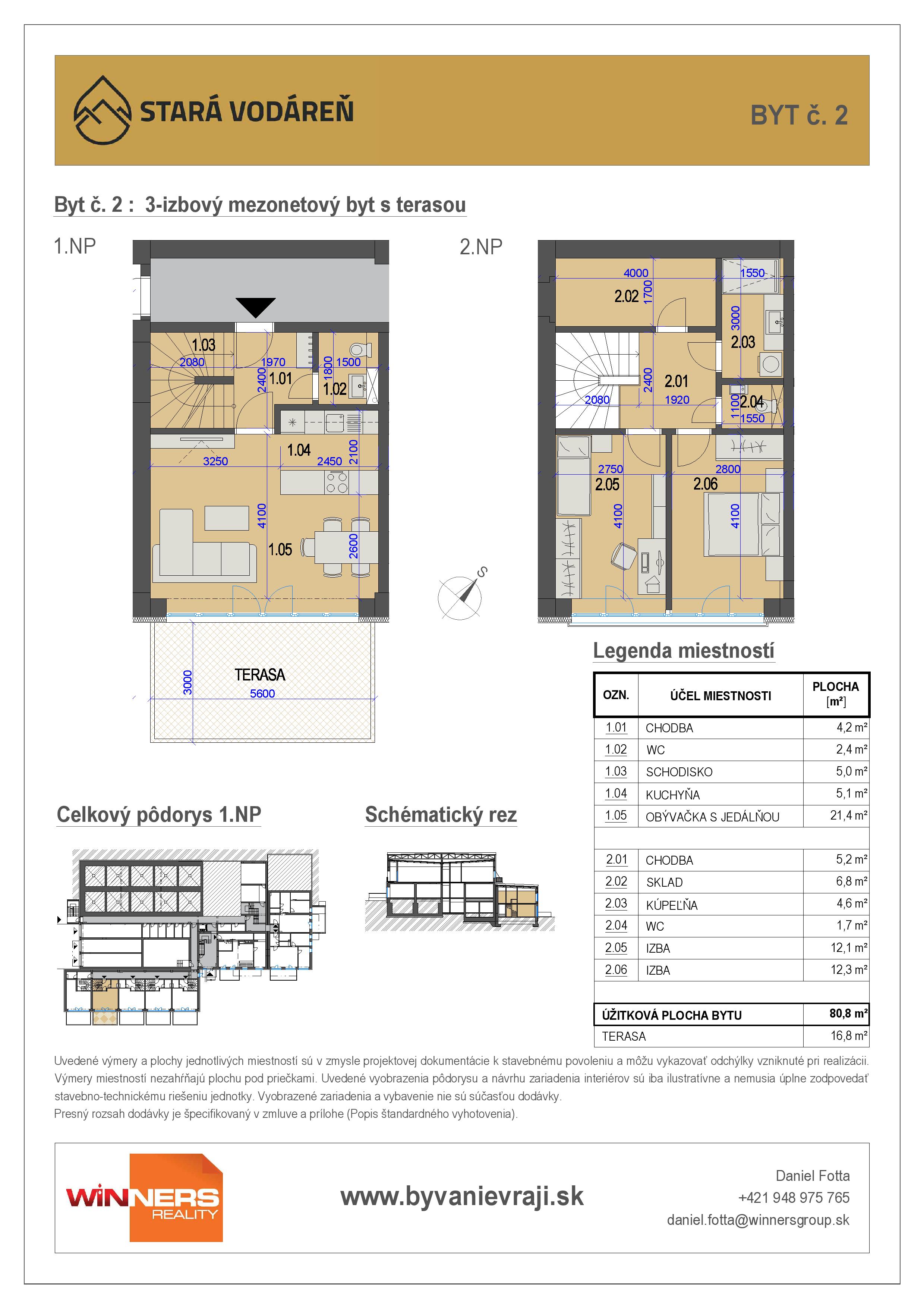 Stará Vodáreň - 2 - Pôdorys
