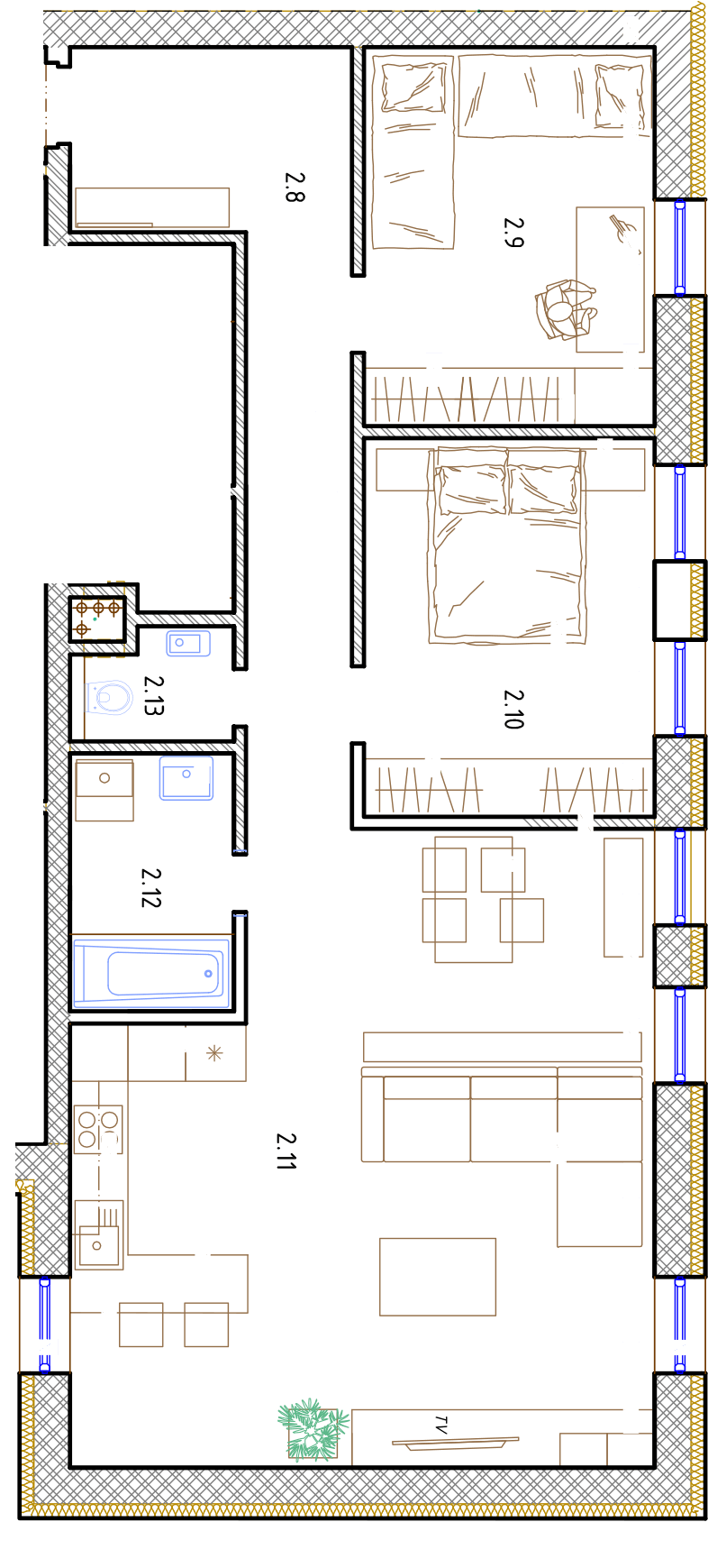 Byty Fabiniho - A.2.4 - Pôdorys