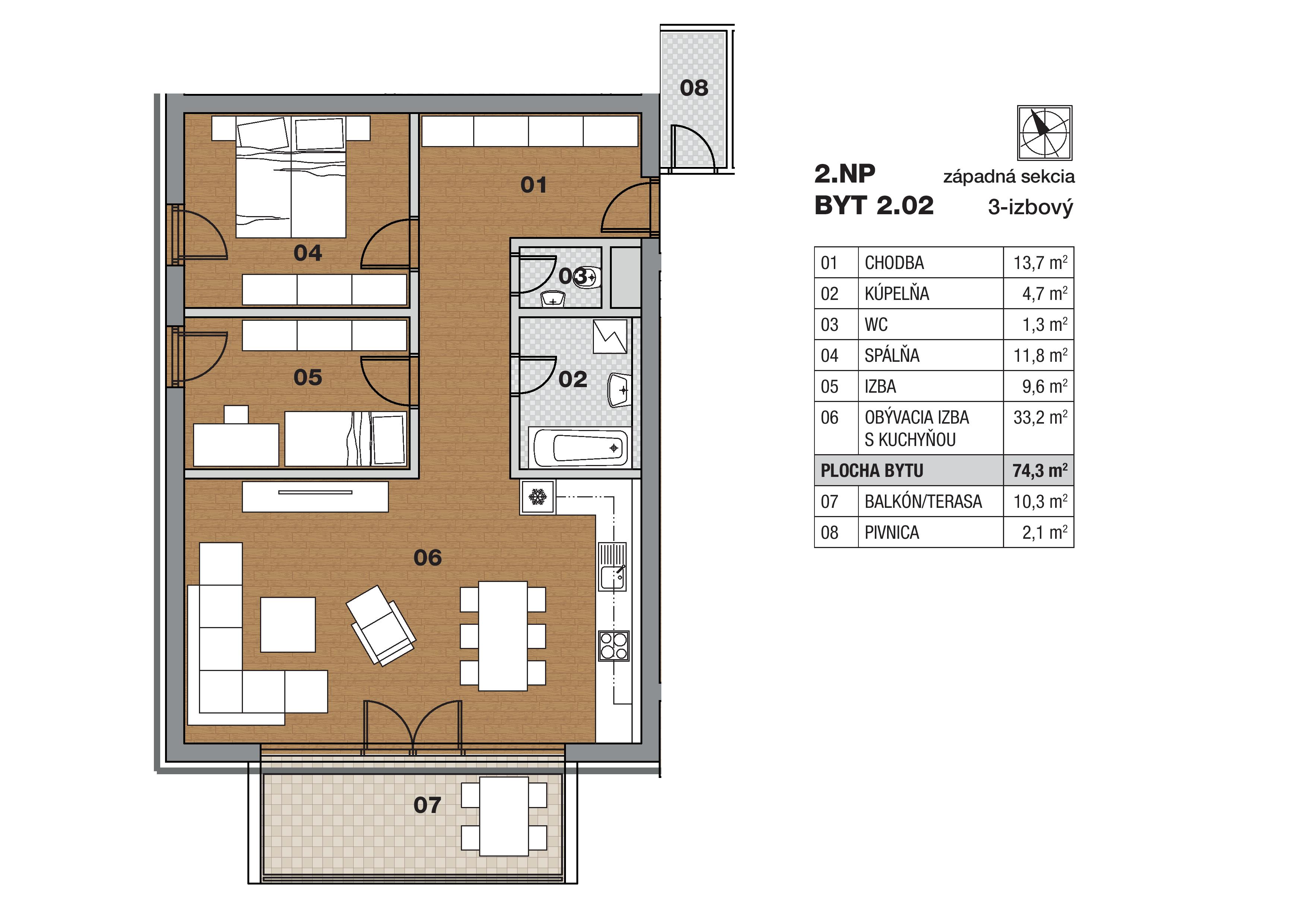 Zelené údolie - A 2.02 - Pôdorys