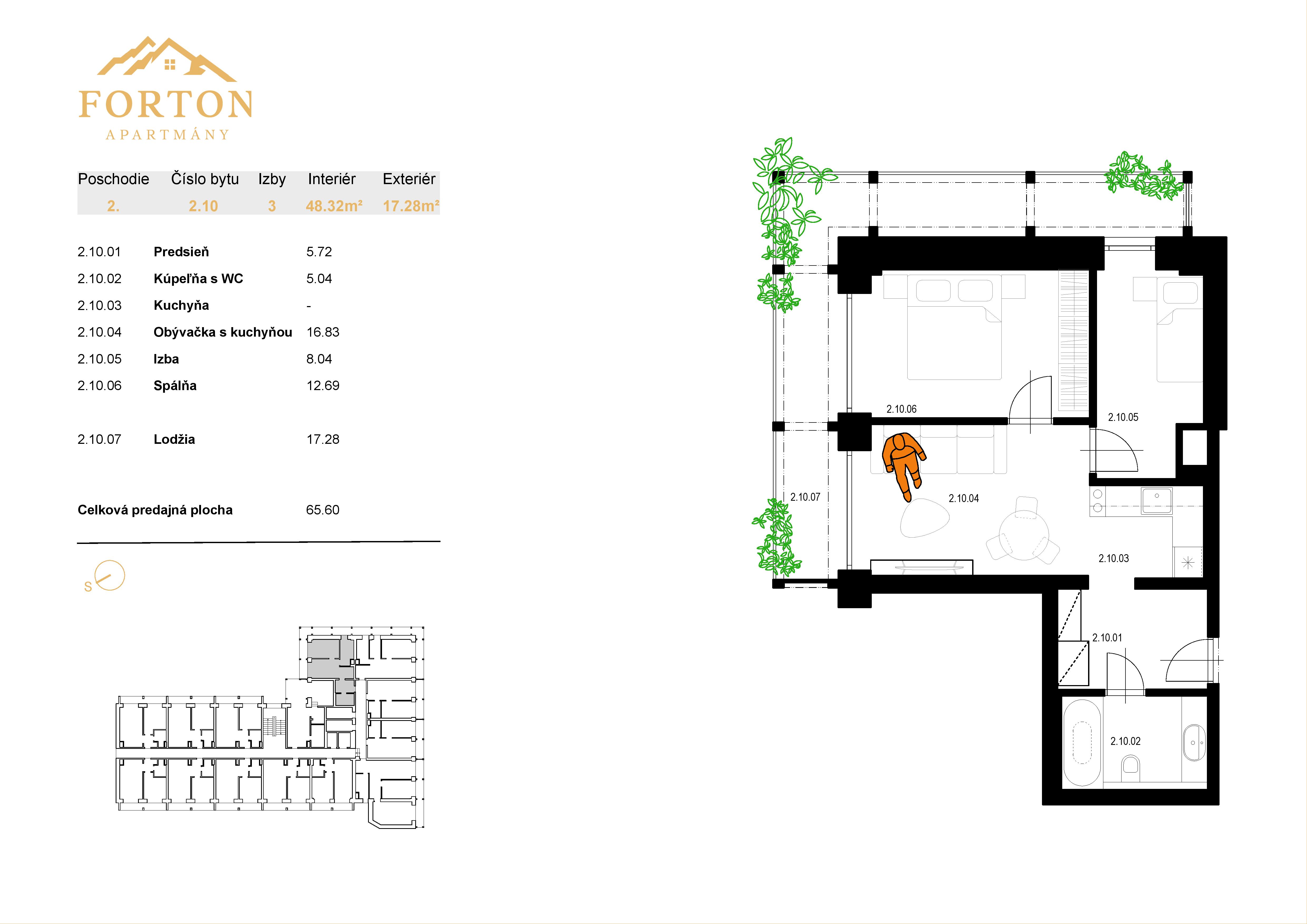 Apartmány Forton - 2.10 - Pôdorys