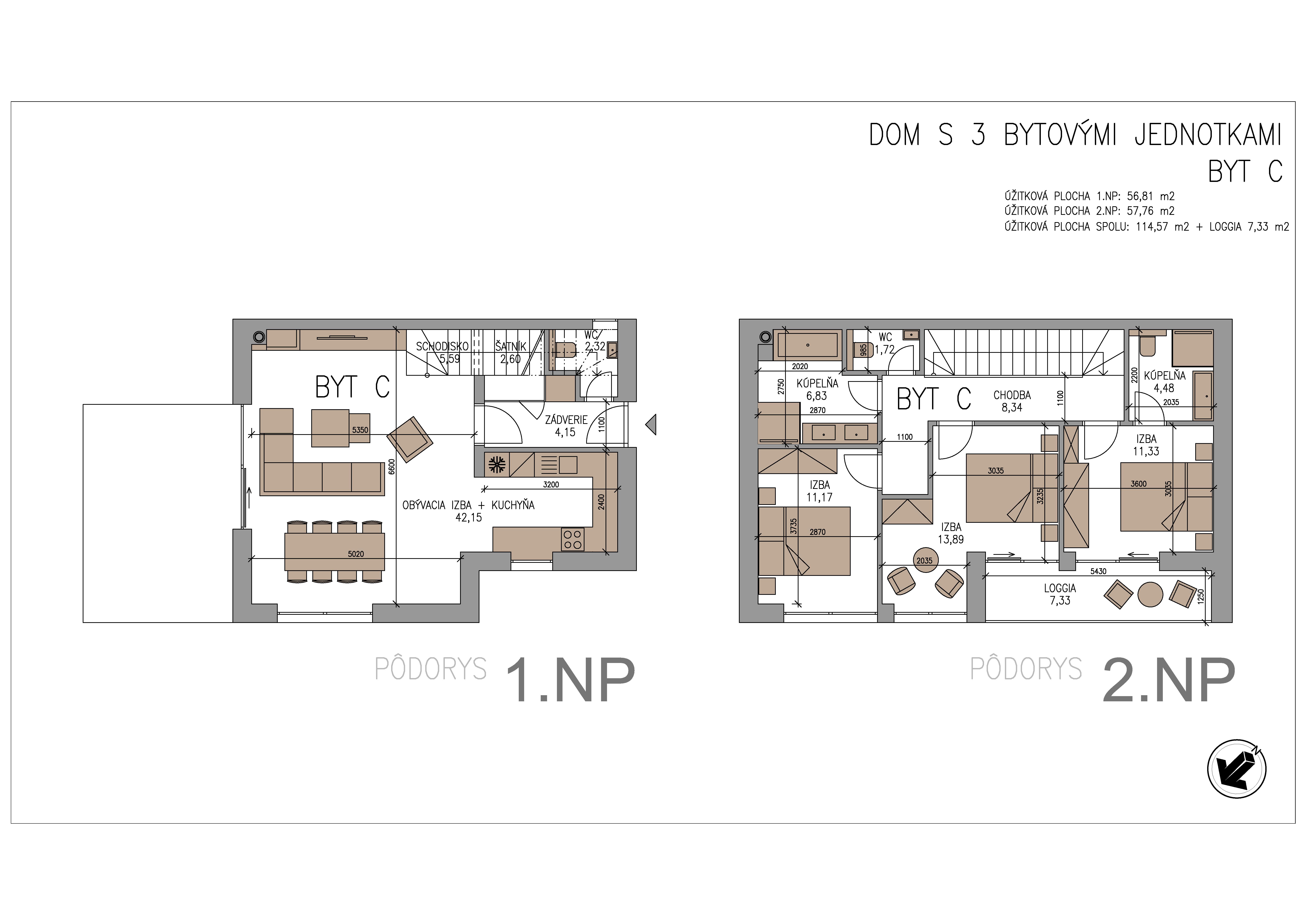 Chalety Grandview - CHALET 2/C - Pôdorys