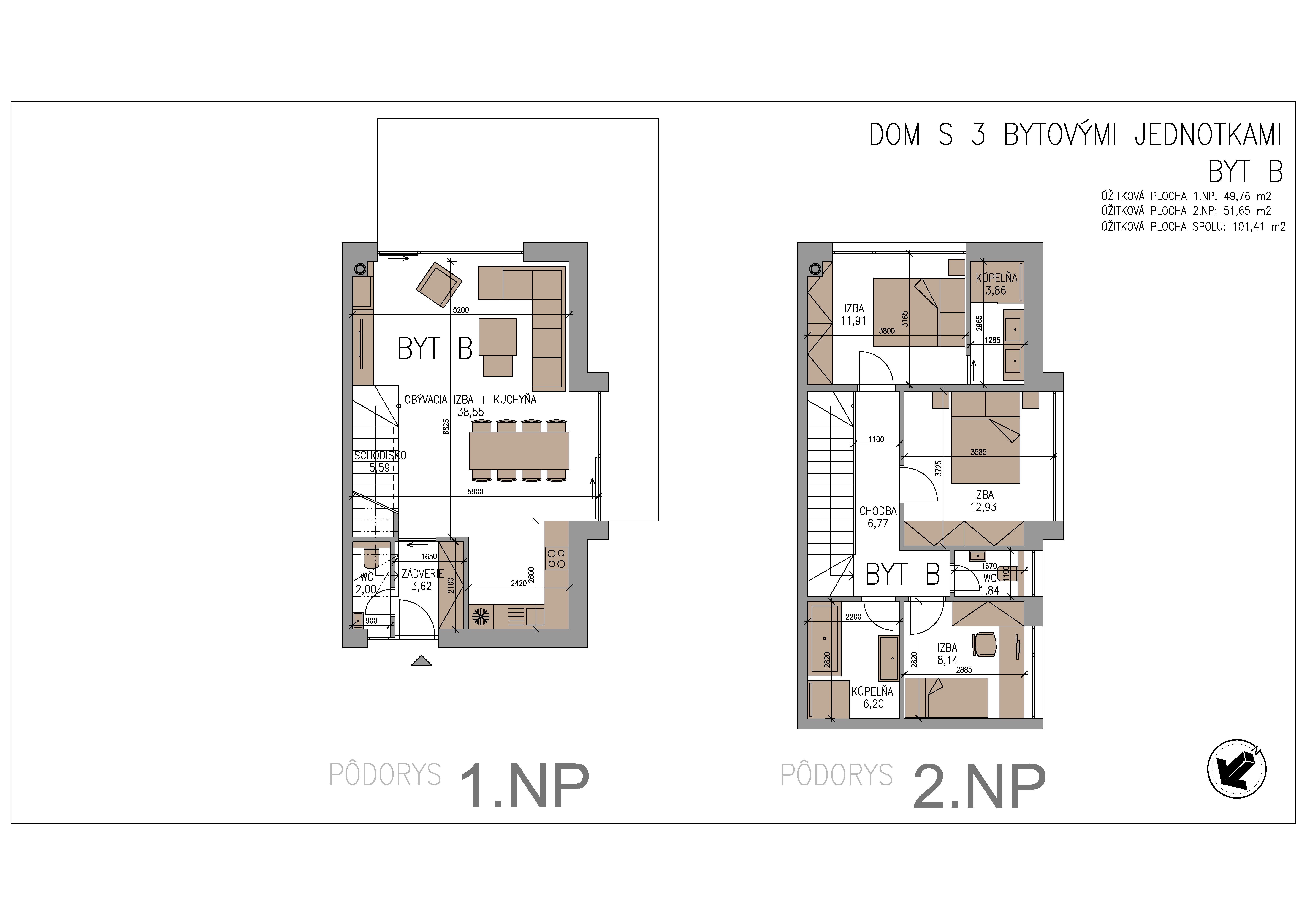 Chalety Grandview - CHALET 4/B - Pôdorys