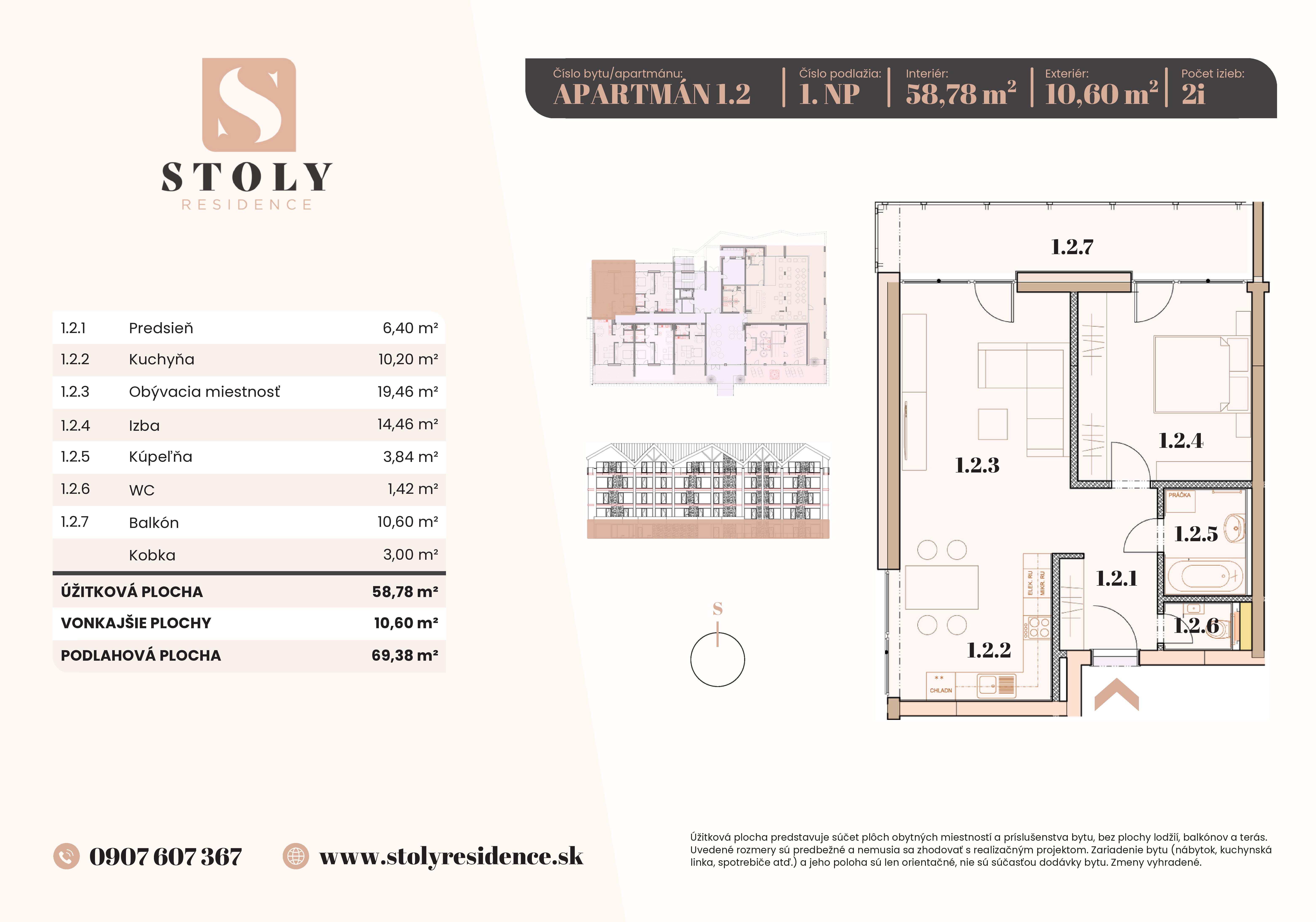 Stoly Residence - 1.2 - Pôdorys