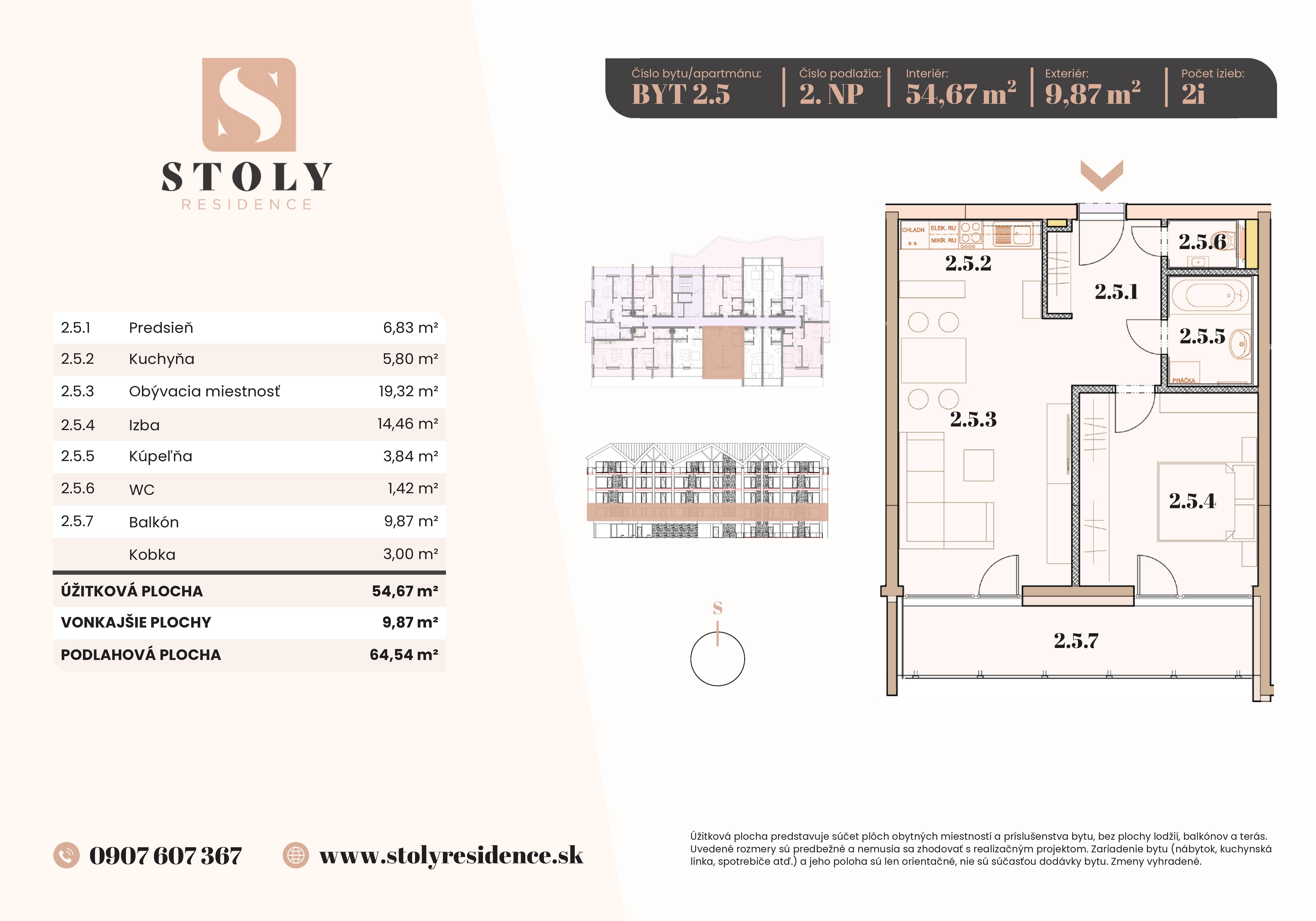 Stoly Residence - 2.5 - Pôdorys