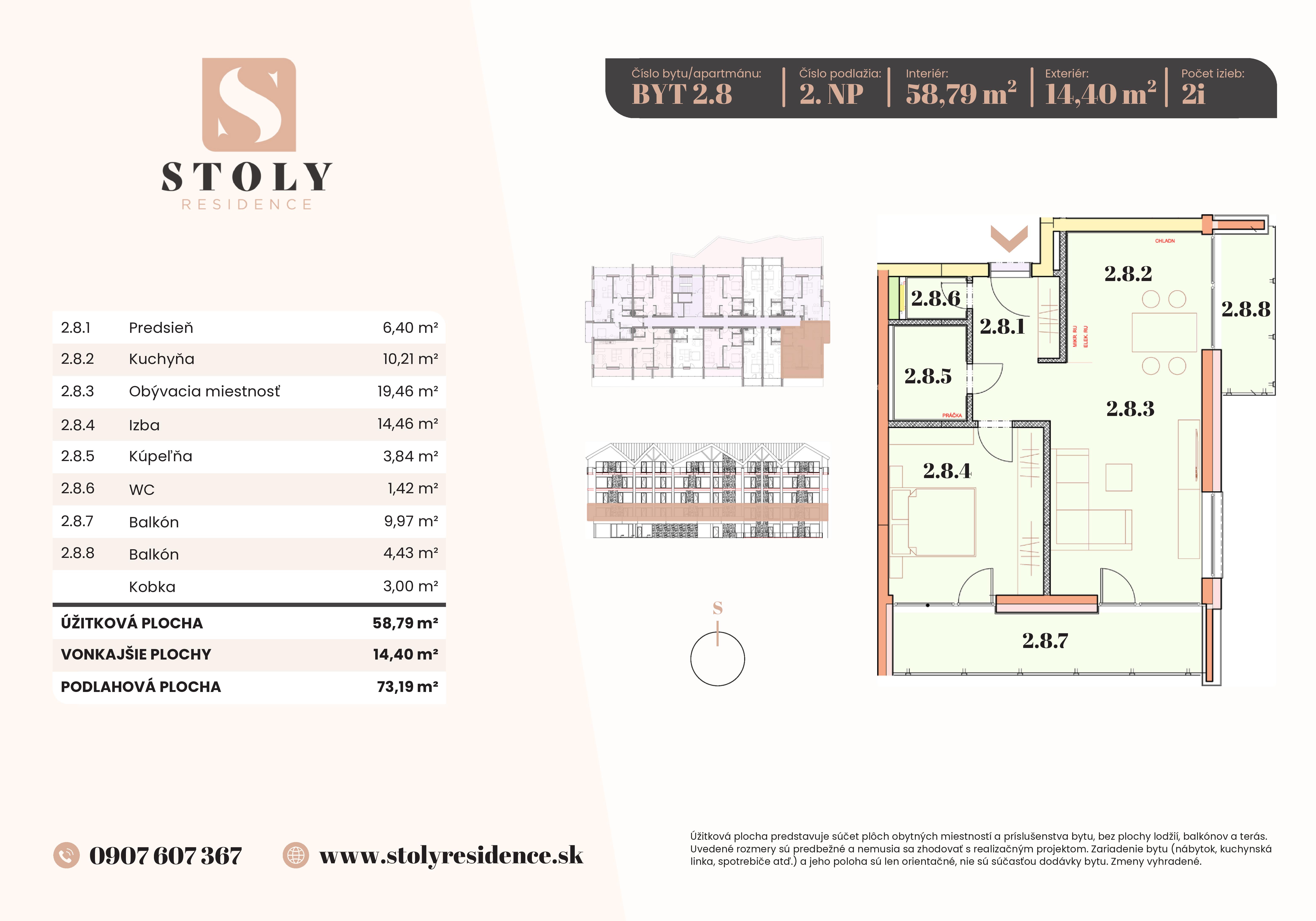 Stoly Residence - 2.8 - Pôdorys
