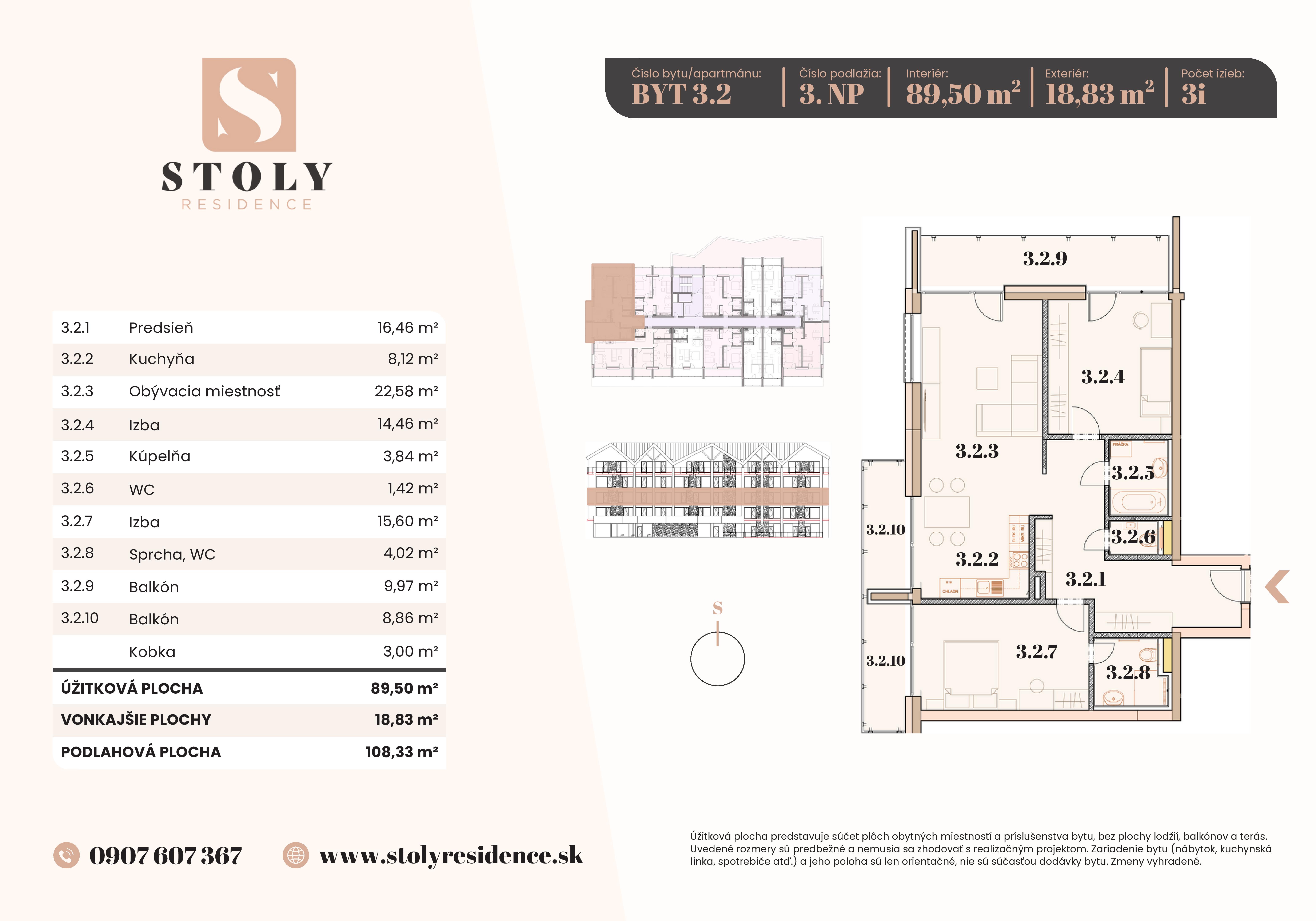 Stoly Residence - 3.2 - Pôdorys