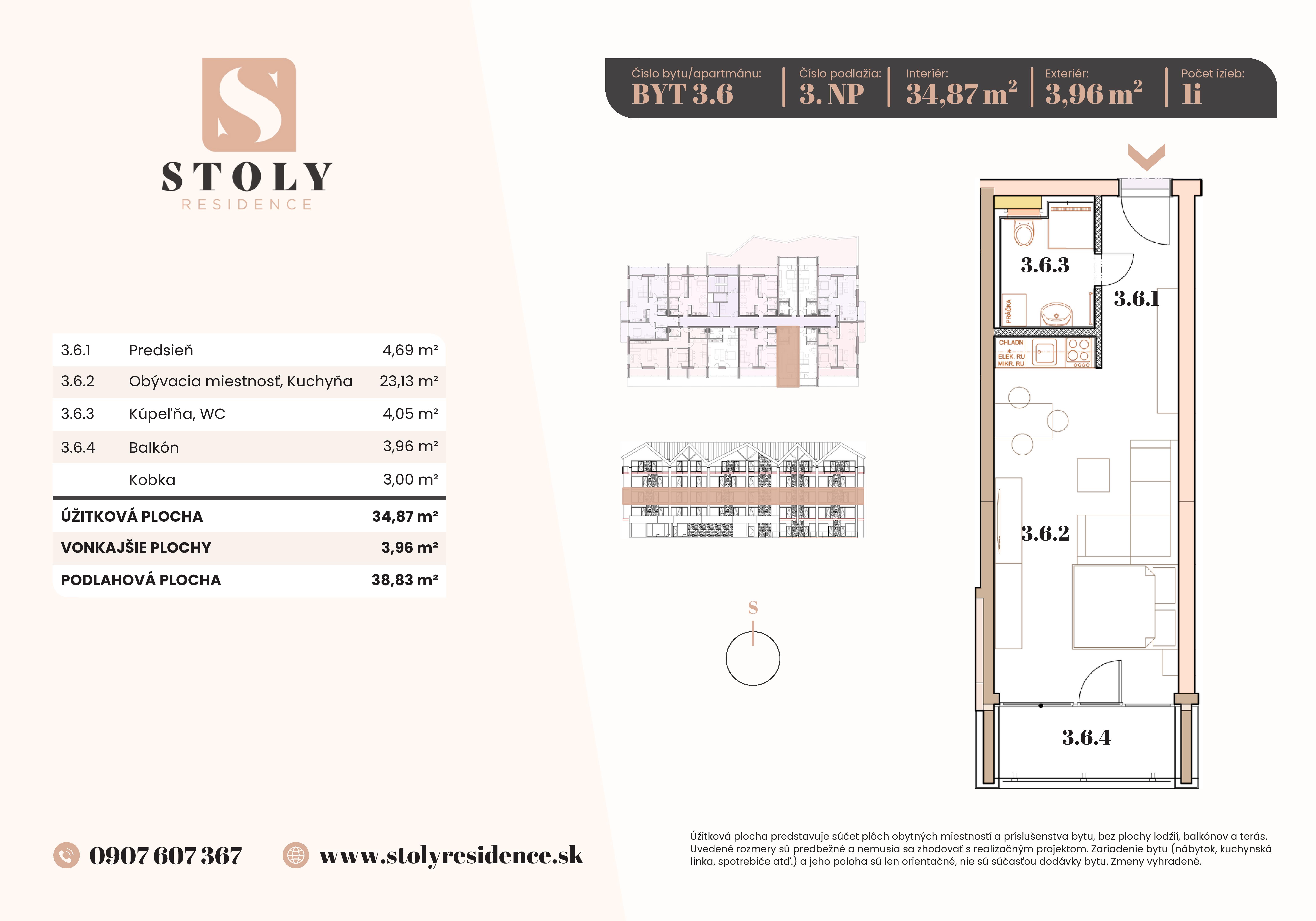 Stoly Residence - 3.6 - Pôdorys