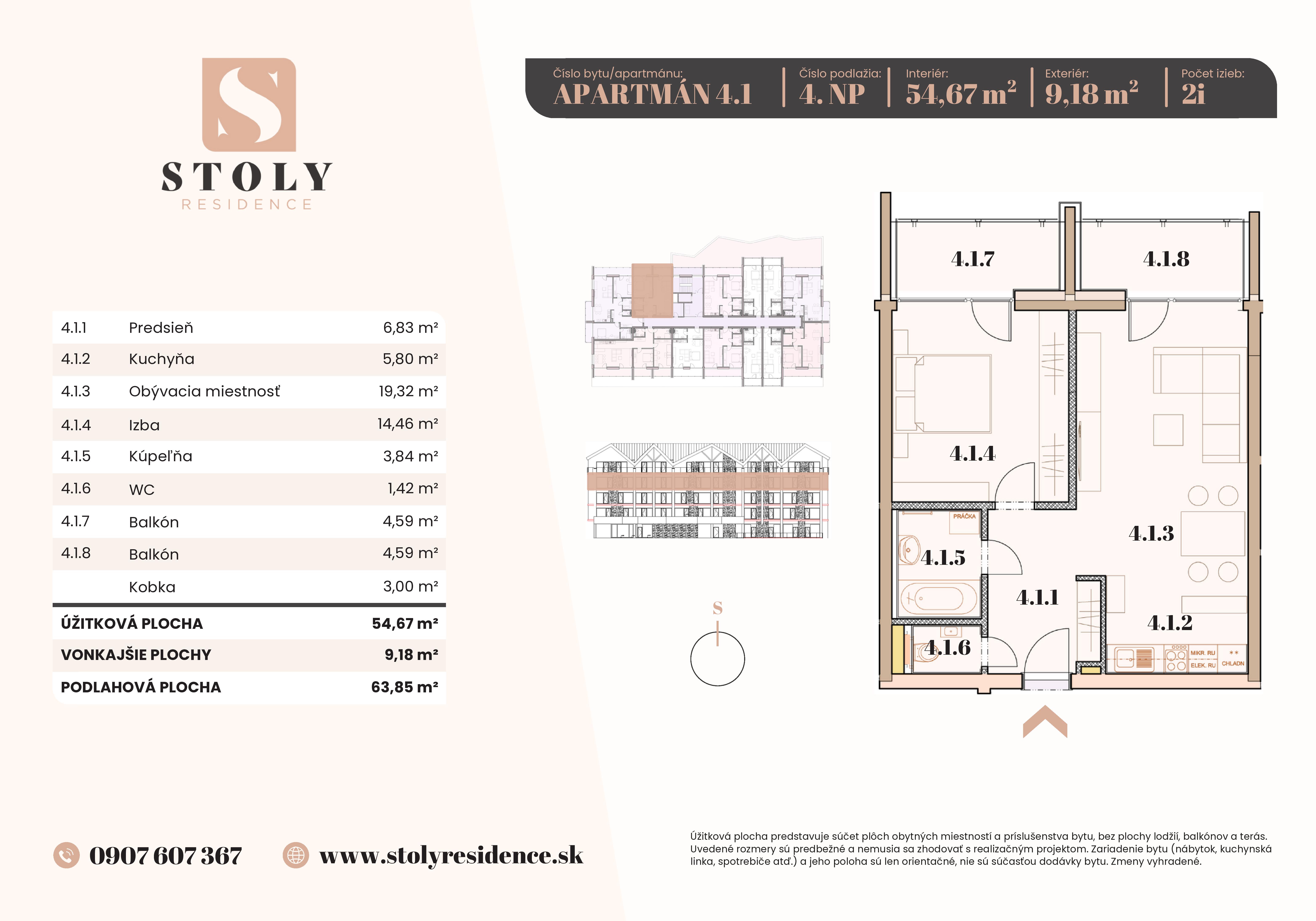 Stoly Residence - 4.1 - Pôdorys