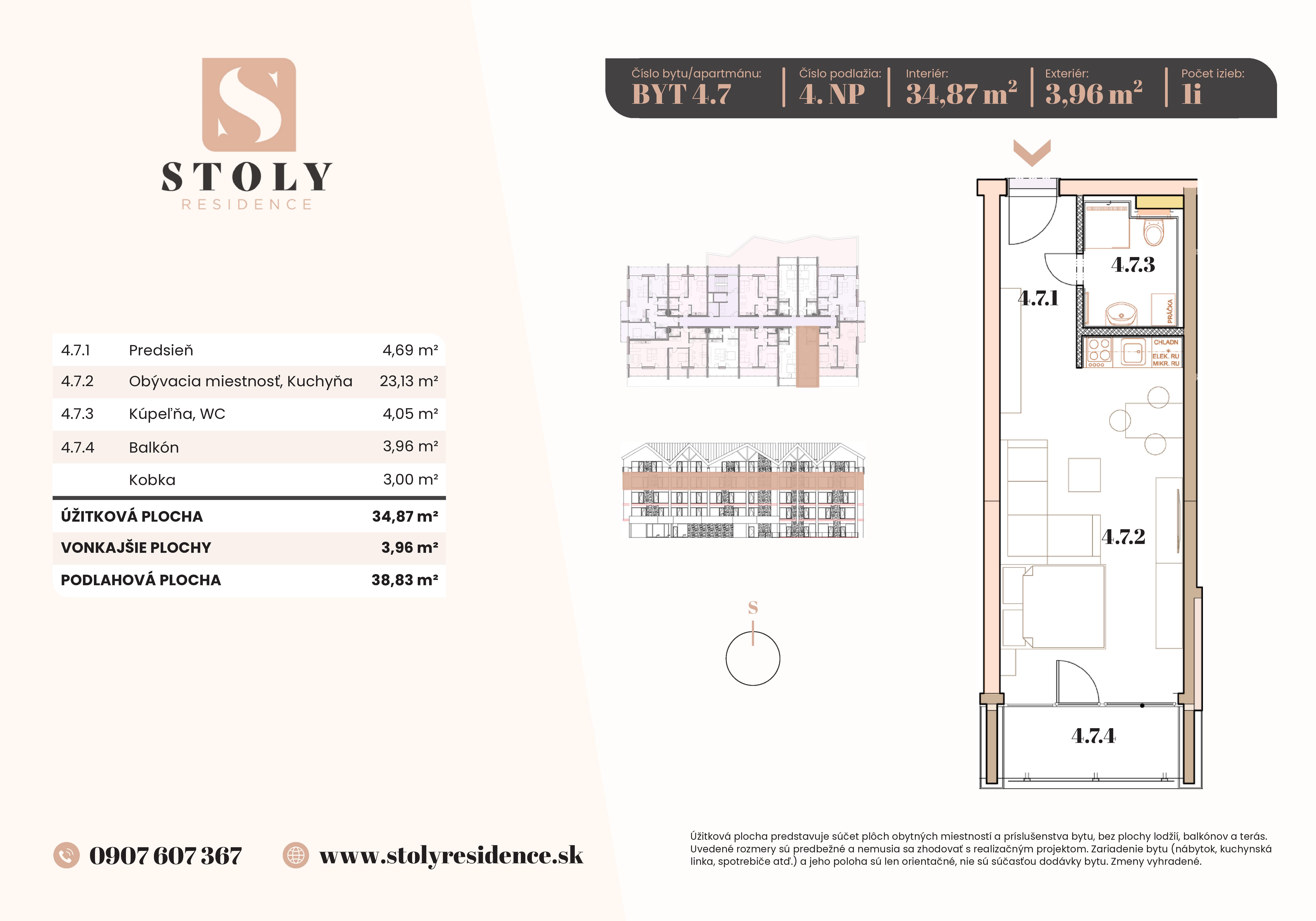 Stoly Residence - 4.7 - Pôdorys