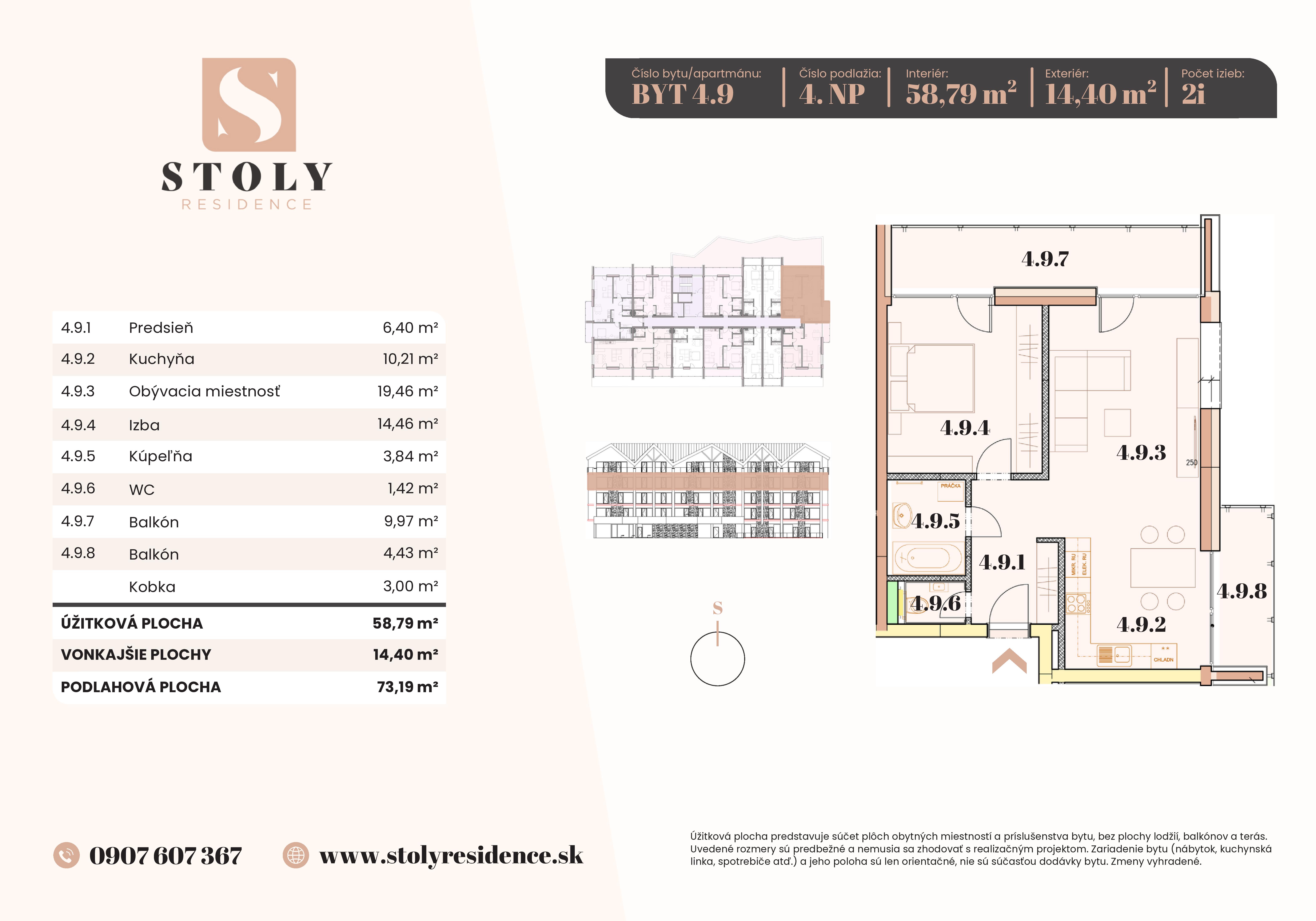 Stoly Residence - 4.9 - Pôdorys