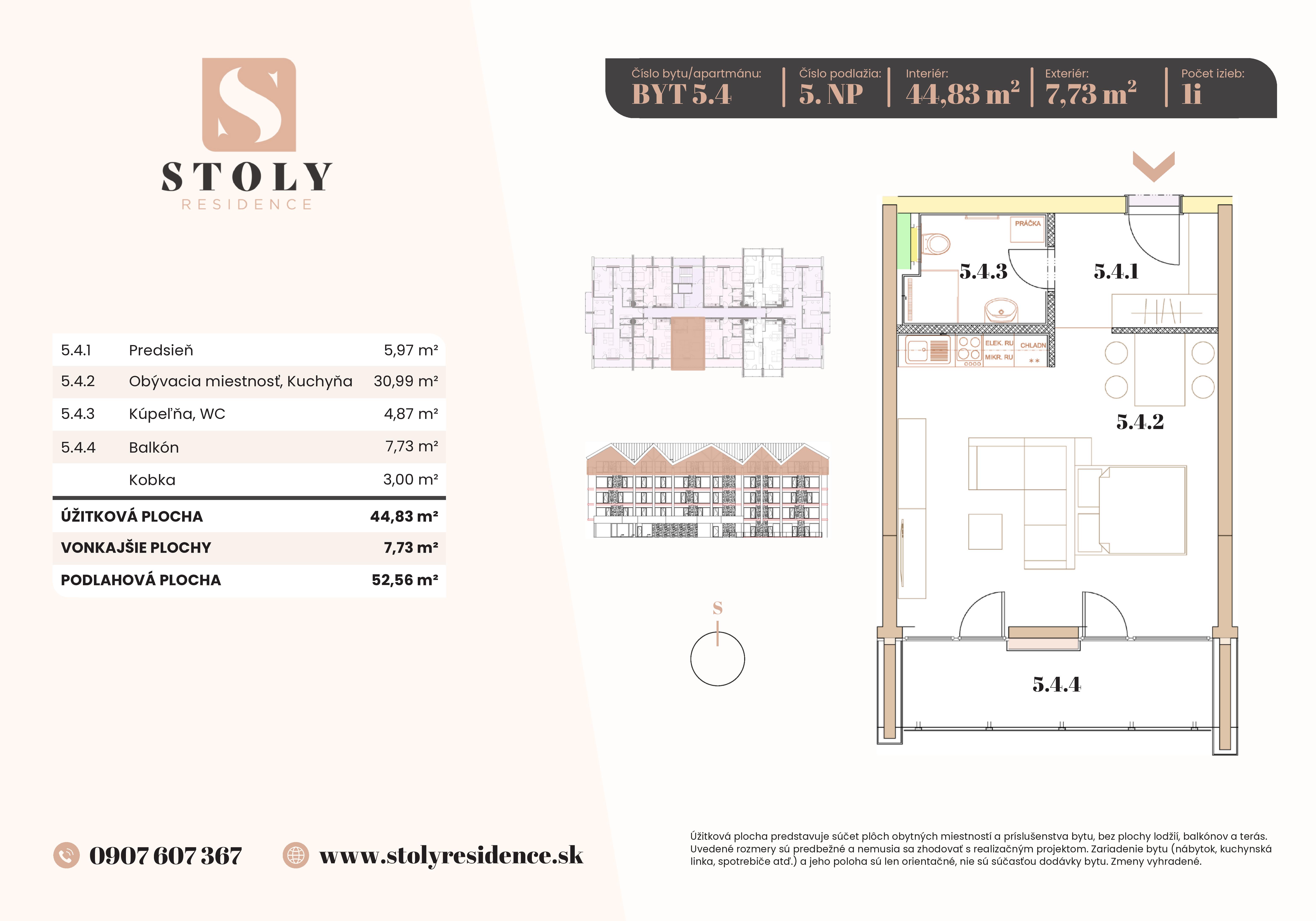 Stoly Residence - 5.4 - Pôdorys