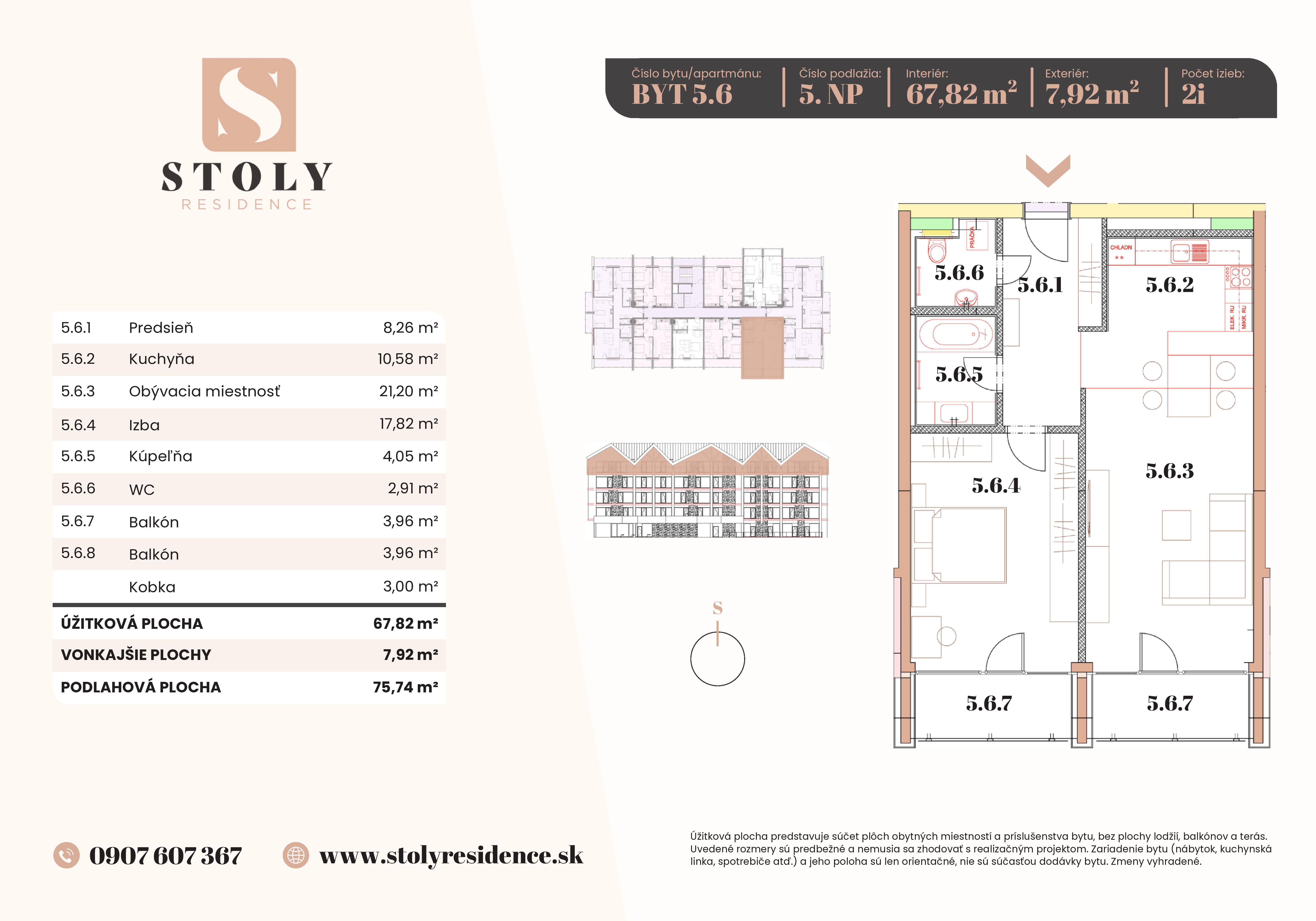 Stoly Residence - 5.6 - Pôdorys