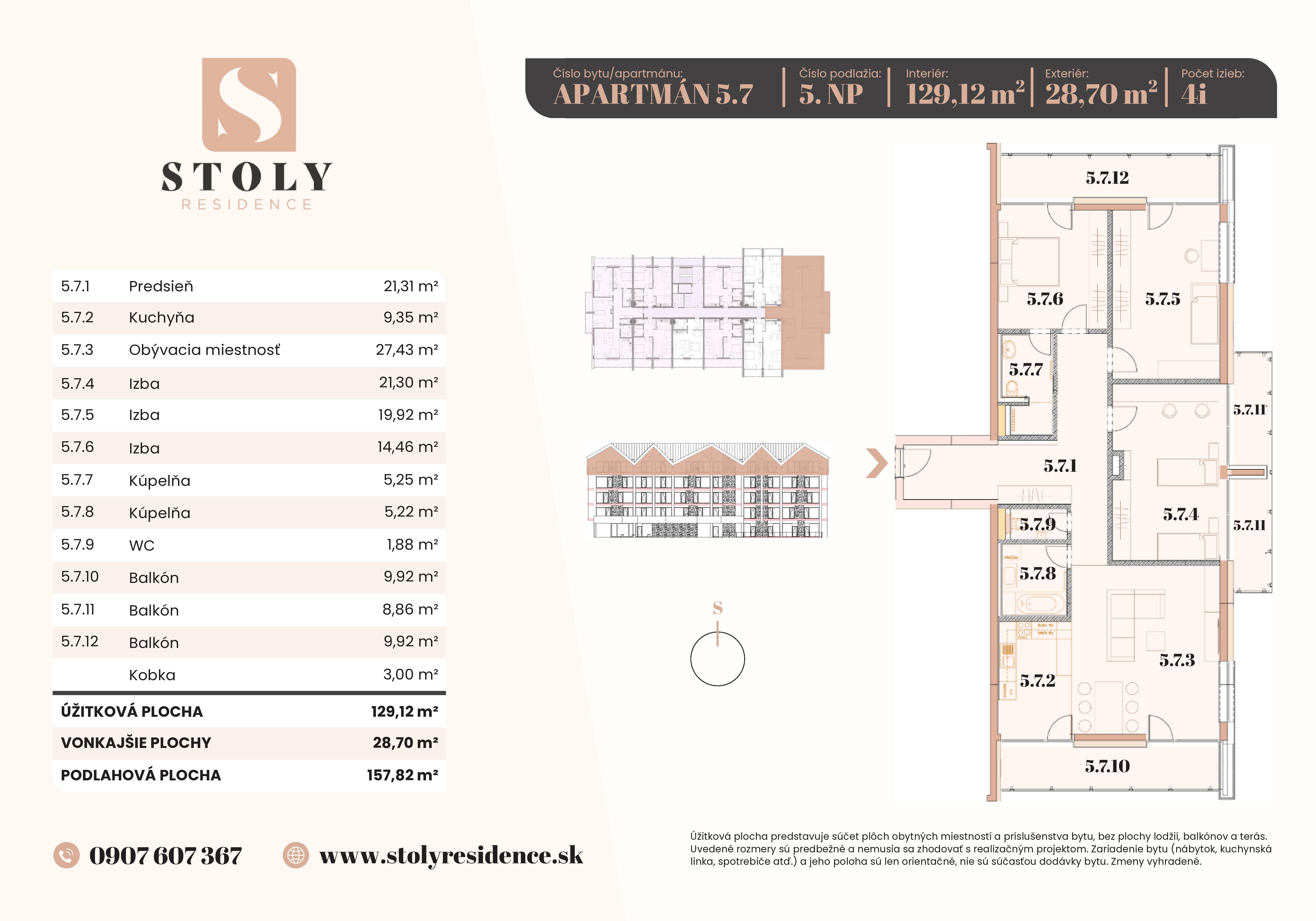 Stoly Residence - 5.7 - Pôdorys