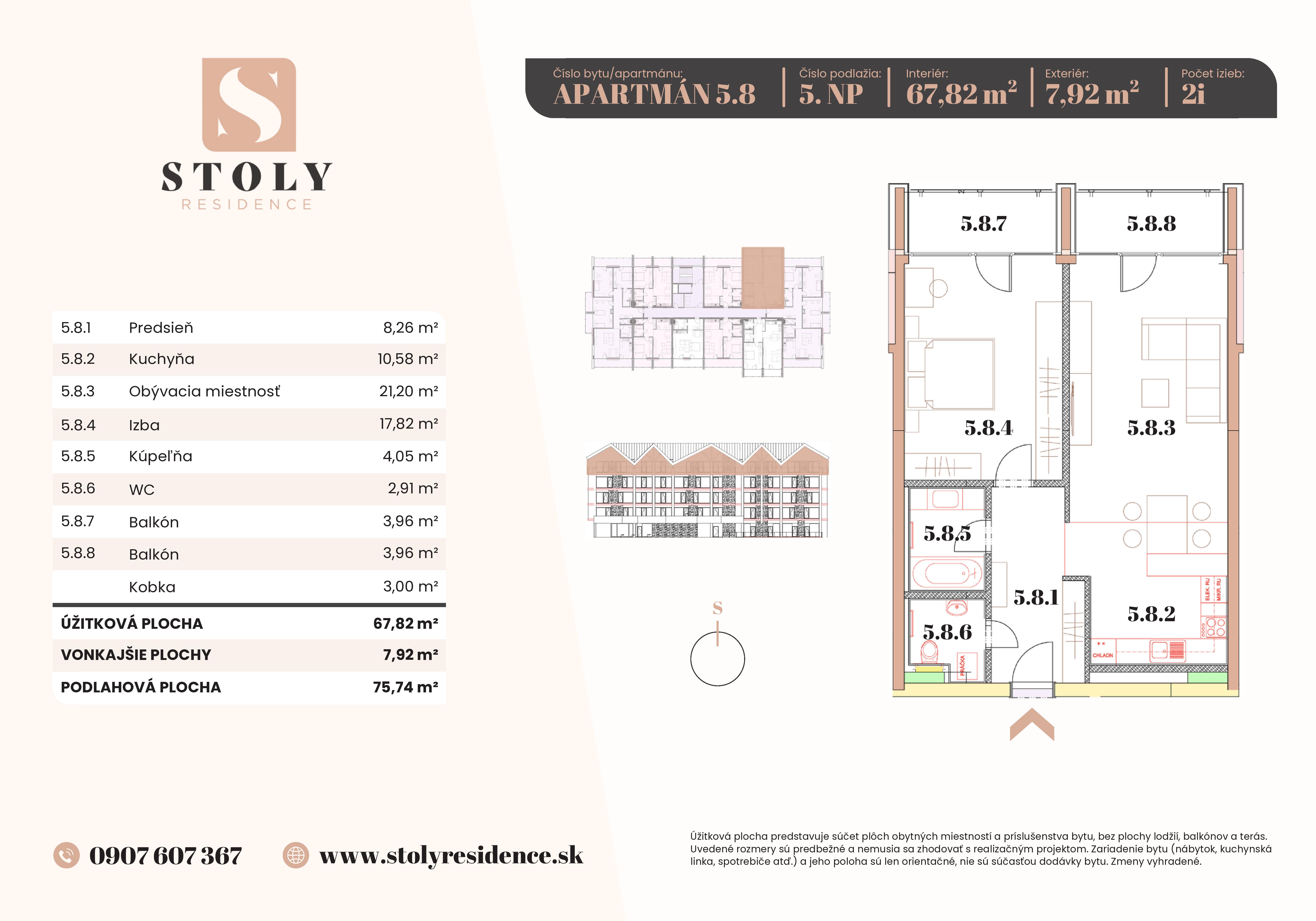 Stoly Residence - 5.8 - Pôdorys