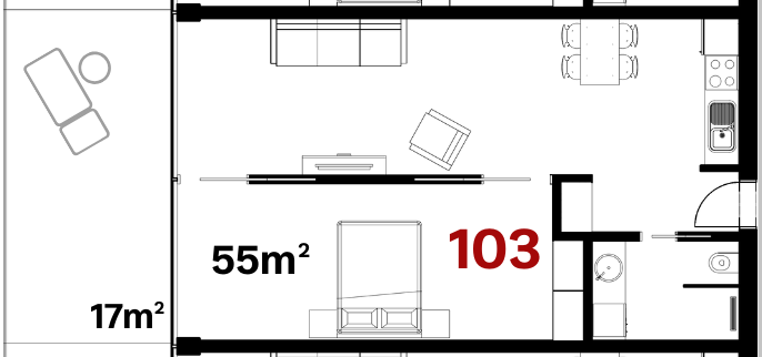 Tee Residence - 103 - Pôdorys